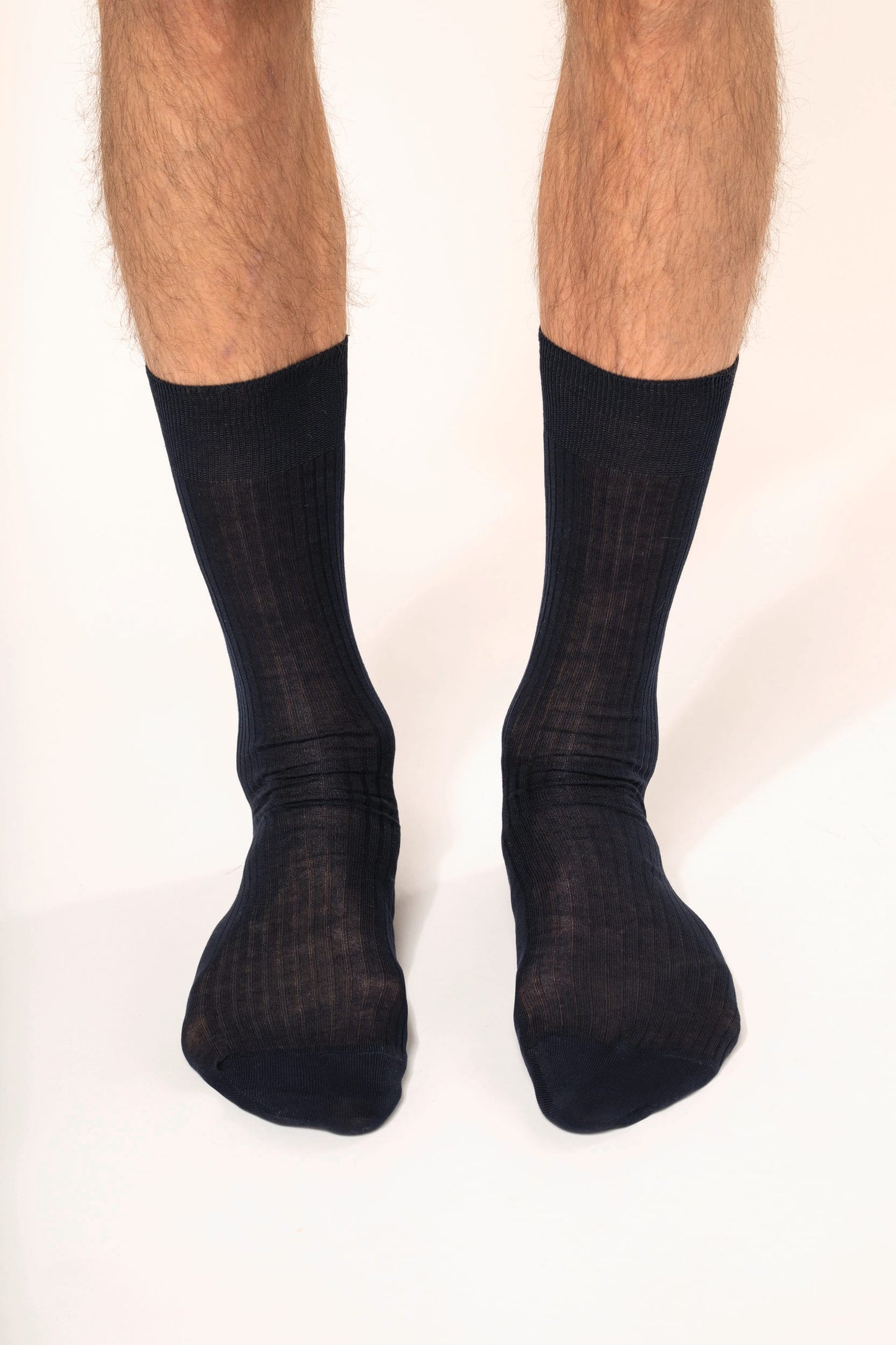 PK801 - Calze uomo in cotone a costine 4 x 2 con filo di Scozia