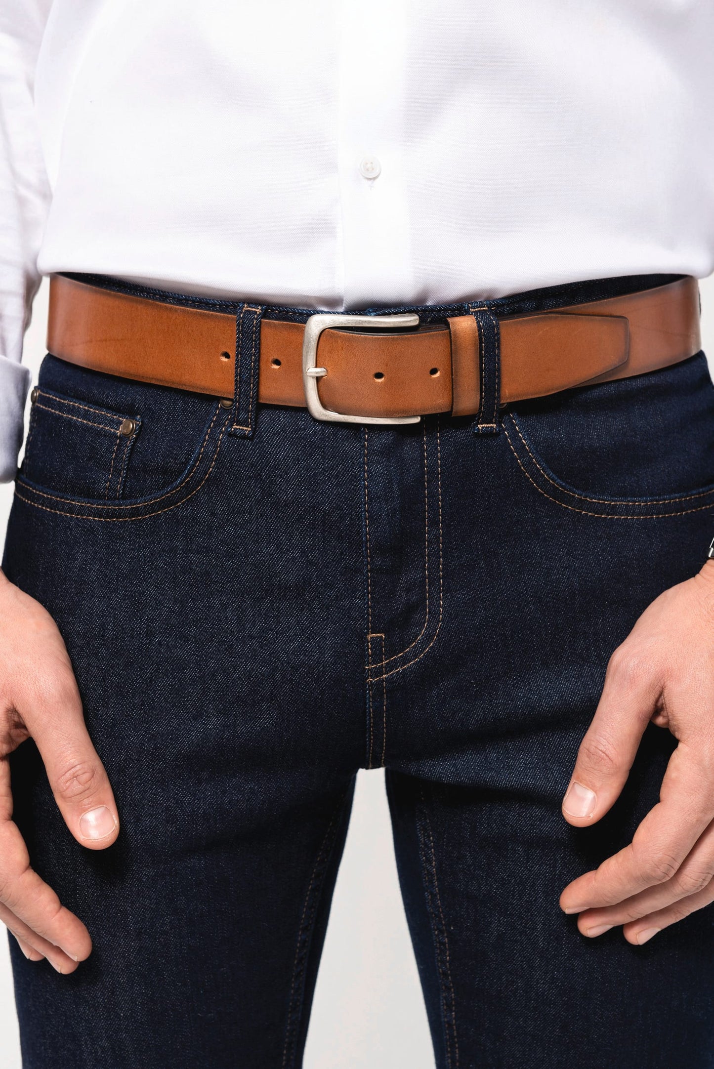 PK821 - Cintura uomo vintage in pelle