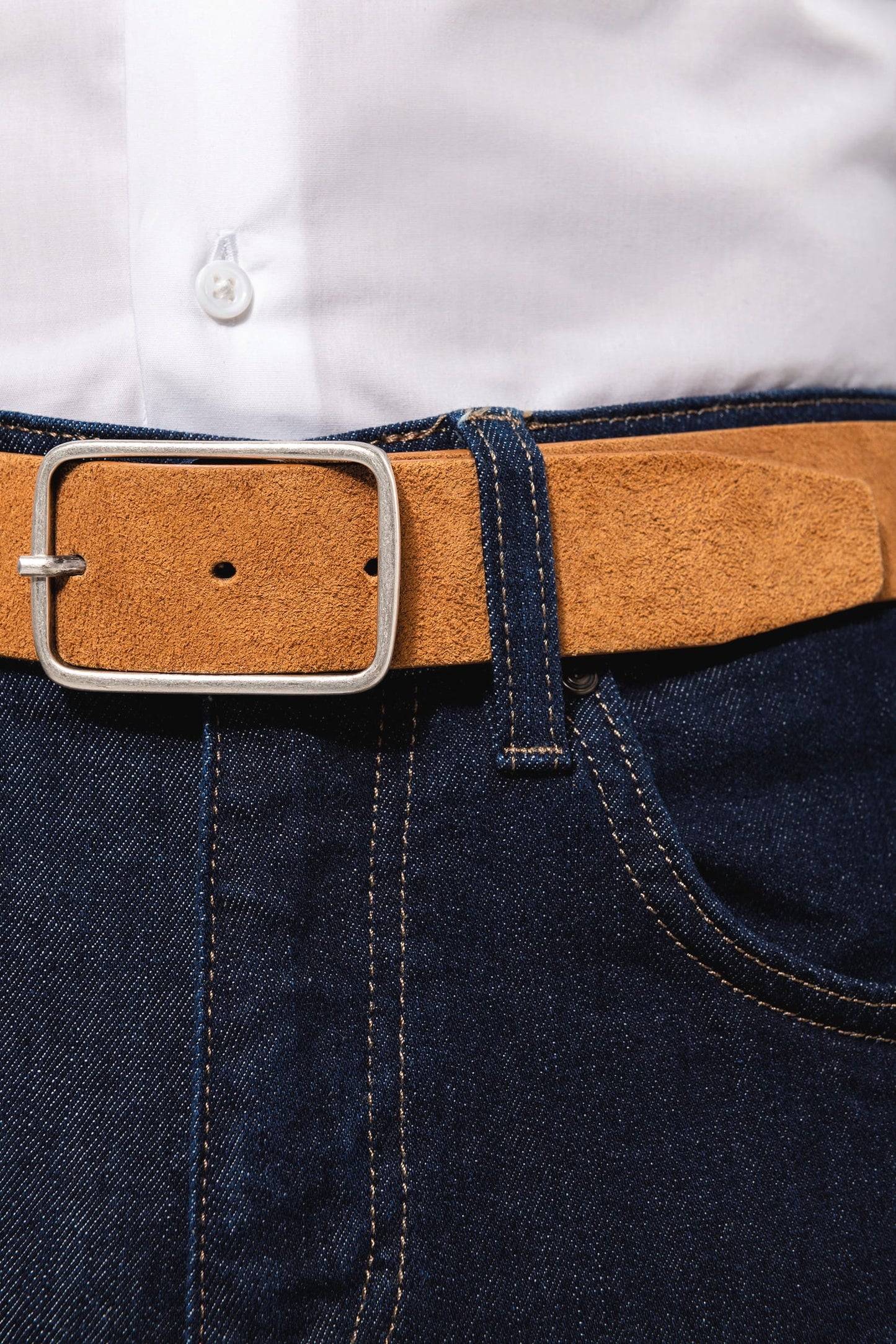 PK822 - Cintura uomo in pelle e velluto
