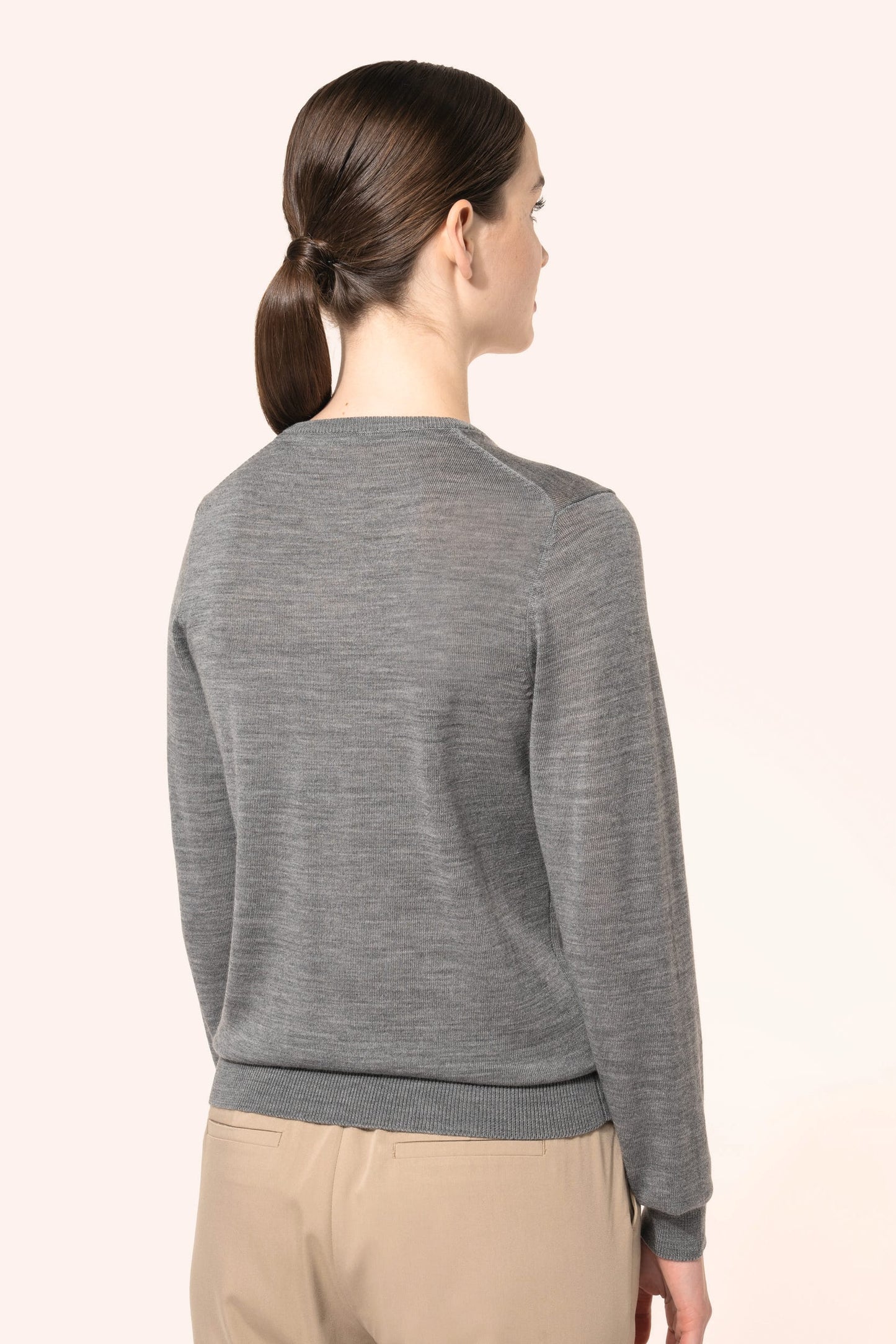 PK911 - Pullover donna Merino con scollo a V
