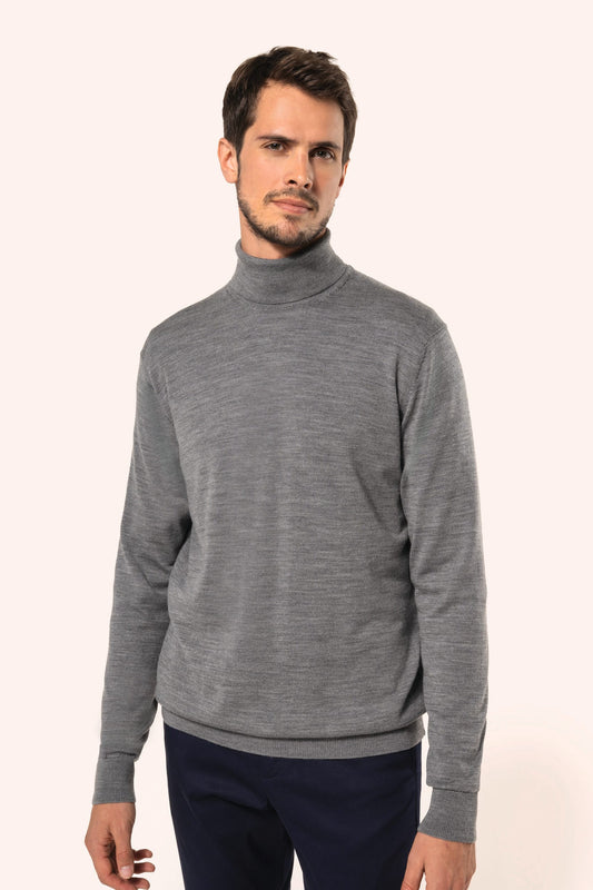 PK912 - Pullover uomo Merino con collo dolcevita