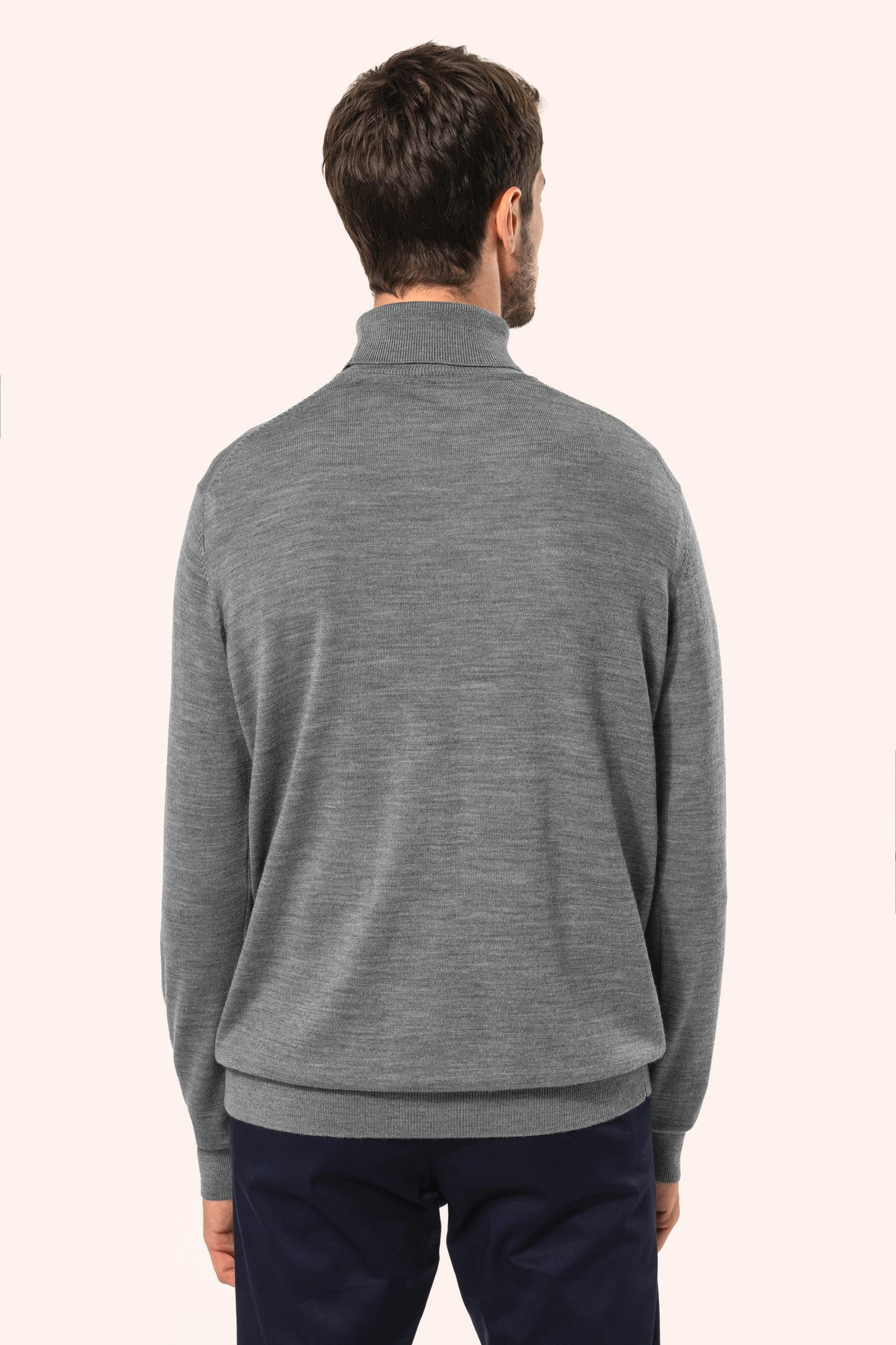 PK912 - Pullover uomo Merino con collo dolcevita