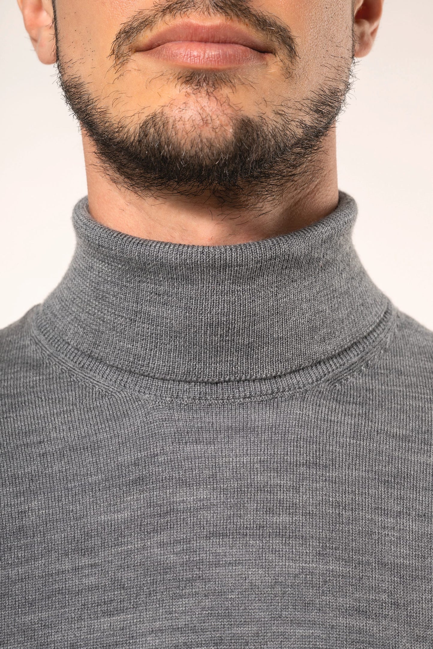 PK912 - Pullover uomo Merino con collo dolcevita