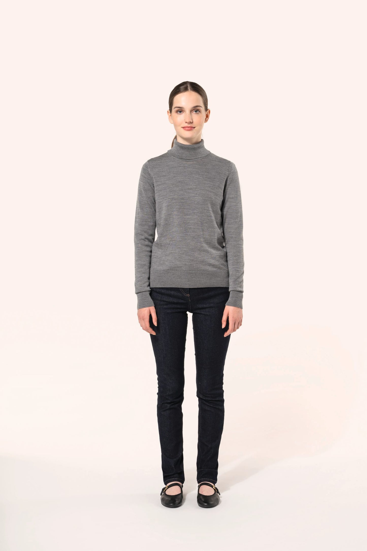 PK913 - Pullover donna Merino con collo dolcevita