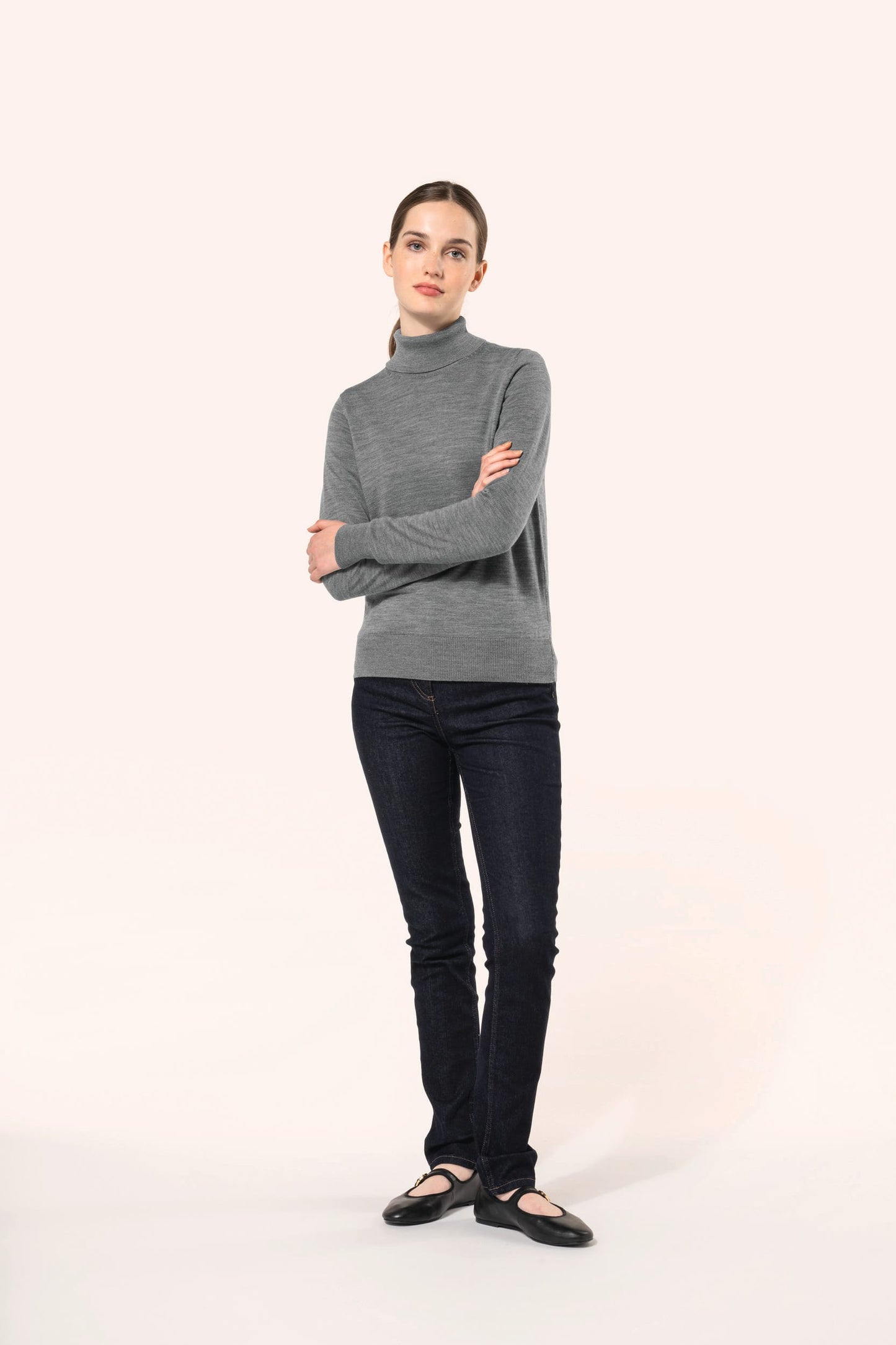 PK913 - Pullover donna Merino con collo dolcevita