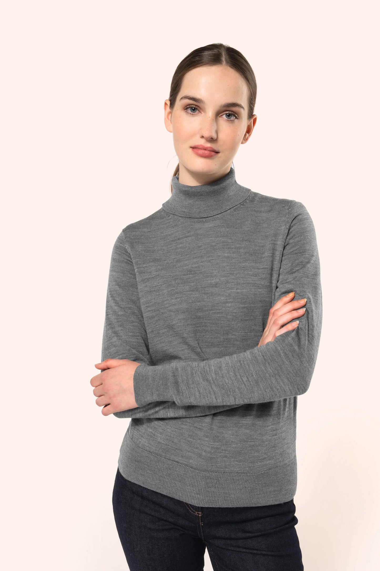 PK913 - Pullover donna Merino con collo dolcevita