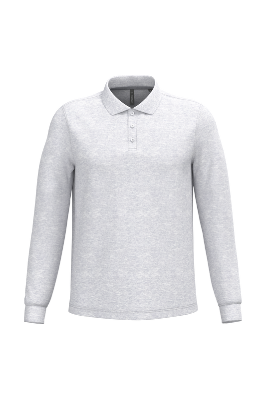 Polo piqué uomo manica lunga (K243C-taglie-extralarge)