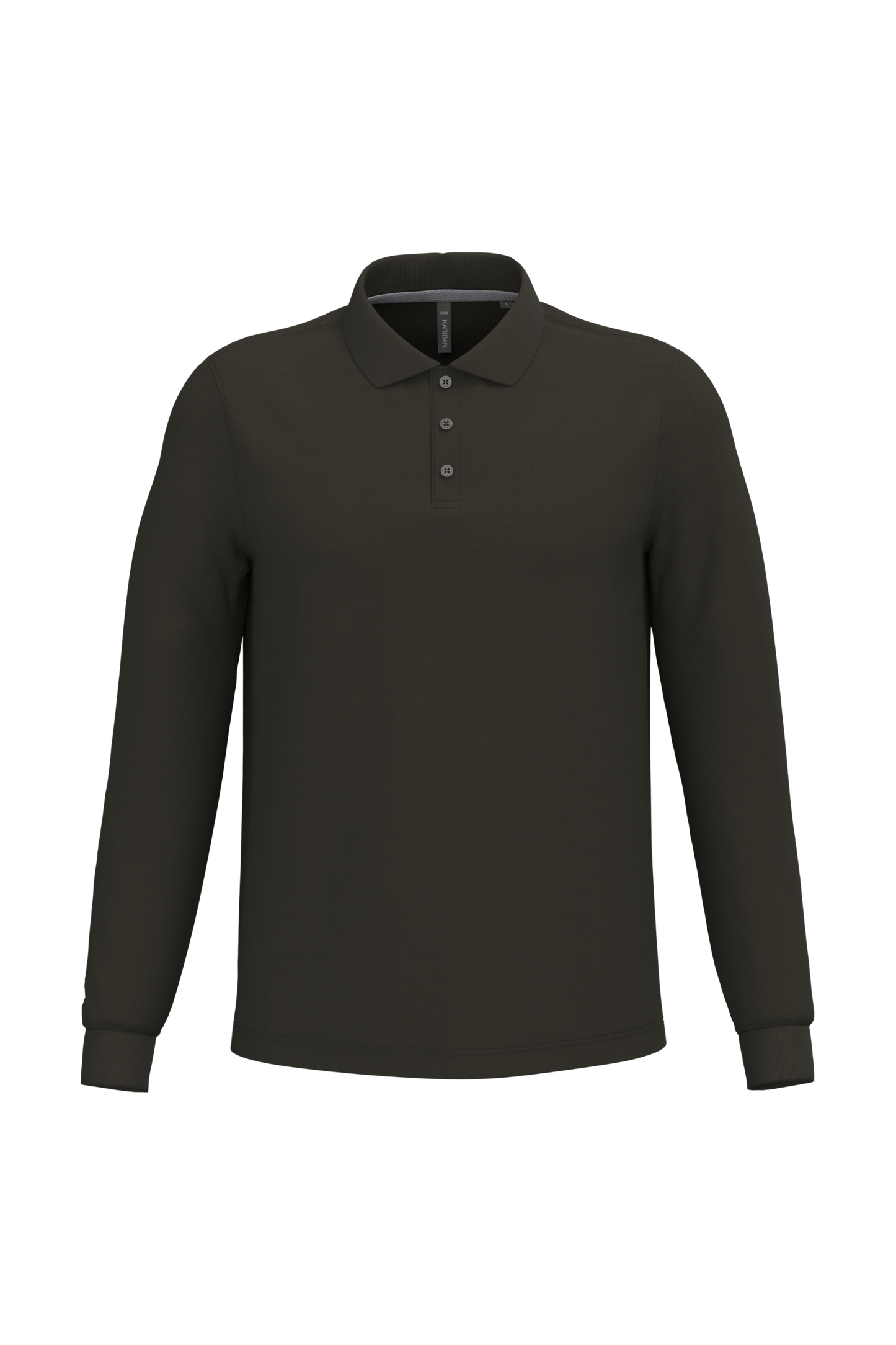 Polo piqué uomo manica lunga (K243C-taglie-extralarge)