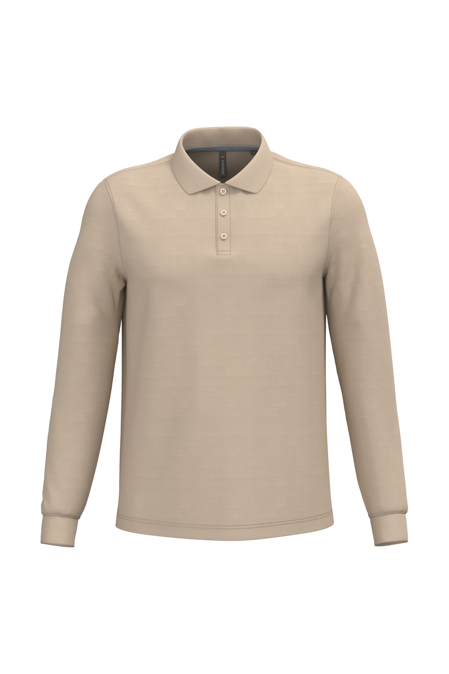 Polo piqué uomo manica lunga (K243C-taglie-extralarge)