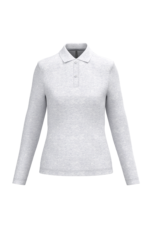 Polo piqué donna manica lunga (K244C-taglie-standard)