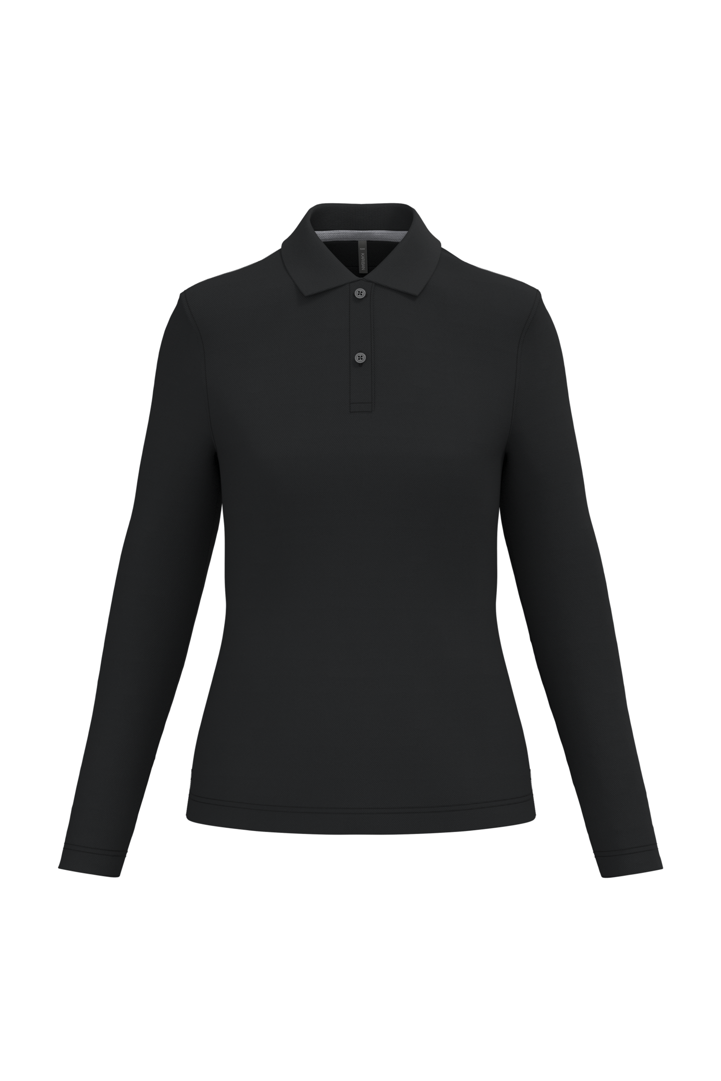 Polo piqué donna manica lunga (K244C-taglie-grandi)