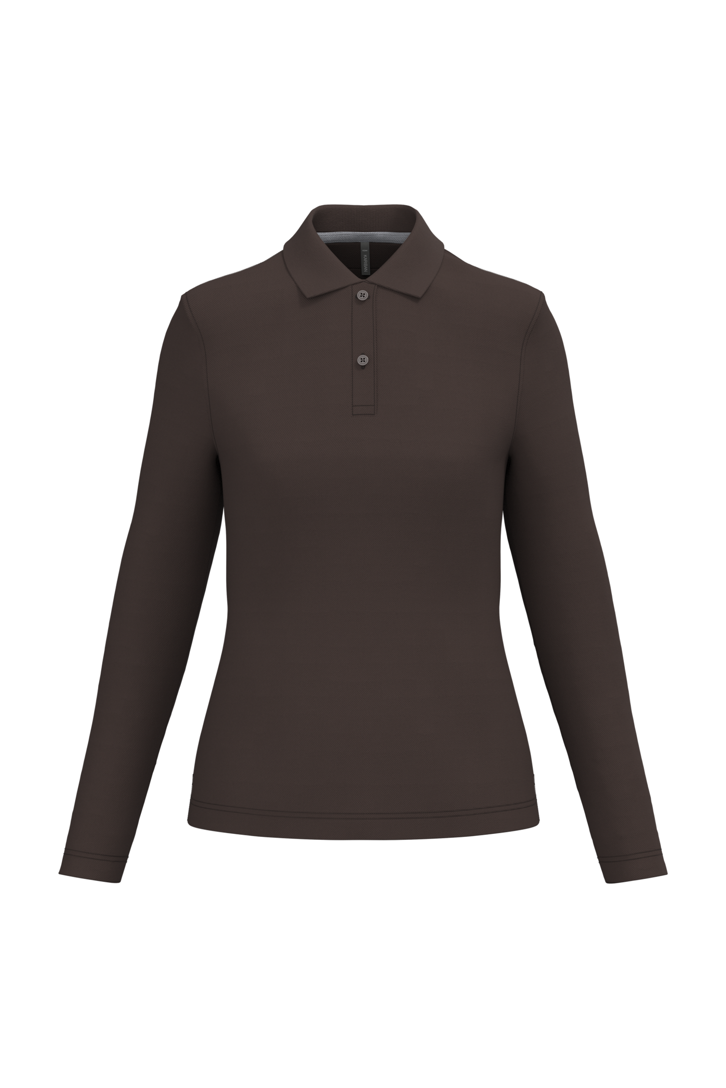 Polo piqué donna manica lunga (K244C-taglie-grandi)