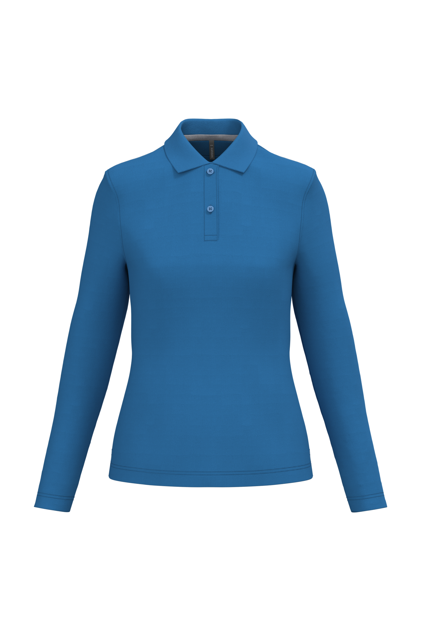 Polo piqué donna manica lunga (K244C-taglie-grandi)