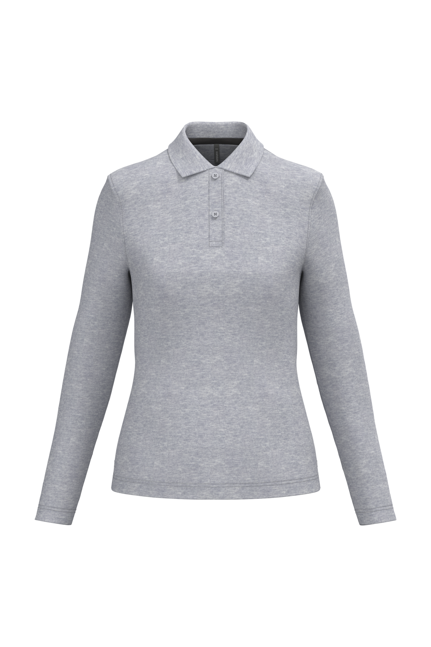 Polo piqué donna manica lunga (K244C-taglie-grandi)