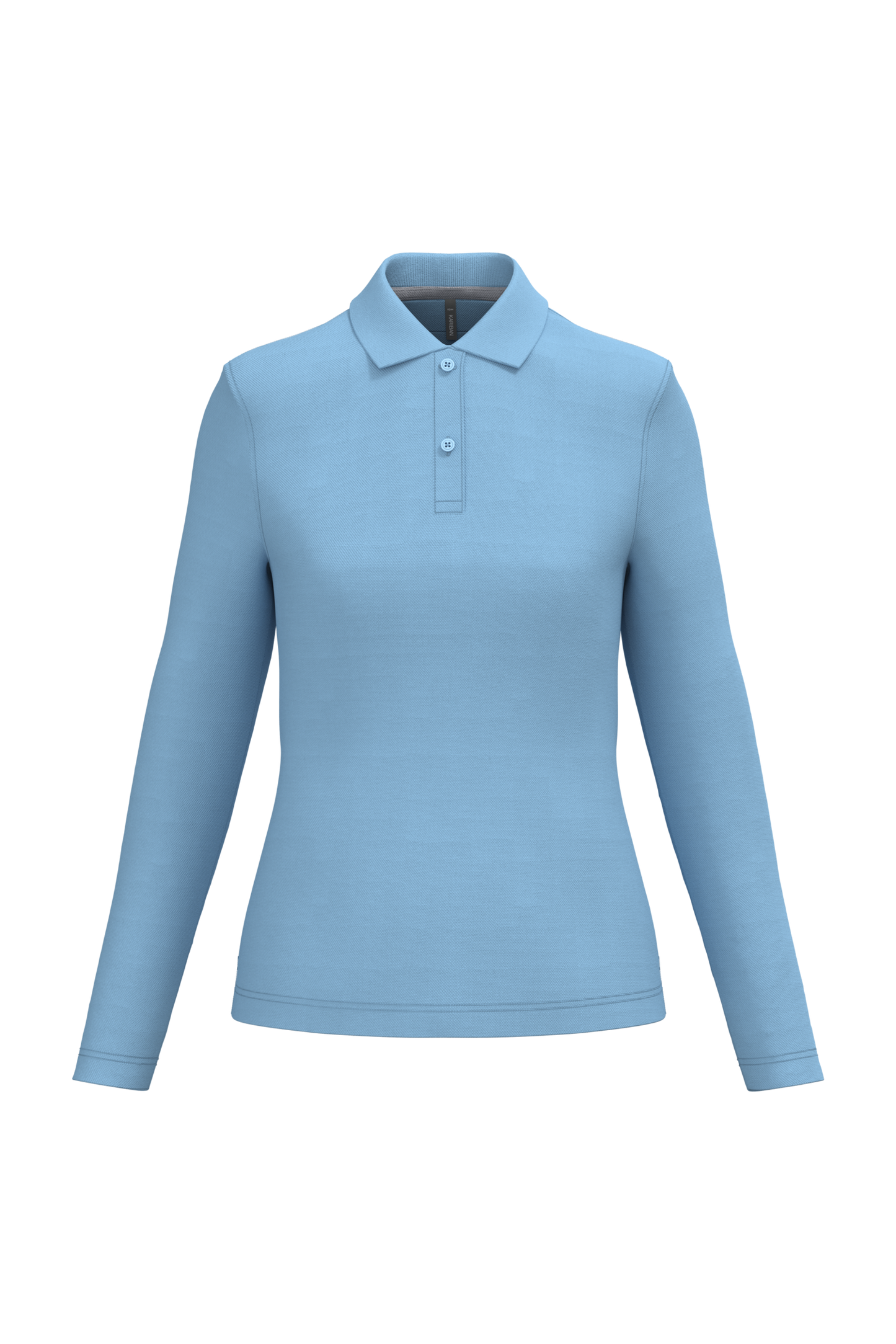 Polo piqué donna manica lunga (K244C-taglie-grandi)