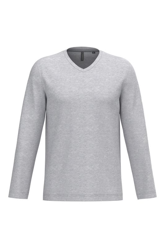 T-shirt uomo manica lunga scollo a V (K358C-taglie-extralarge)
