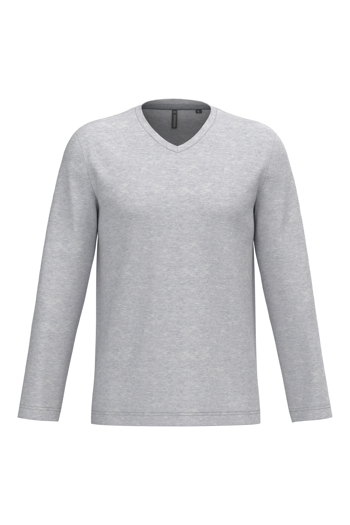 T-shirt uomo manica lunga scollo a V (K358C-taglie-grandi)