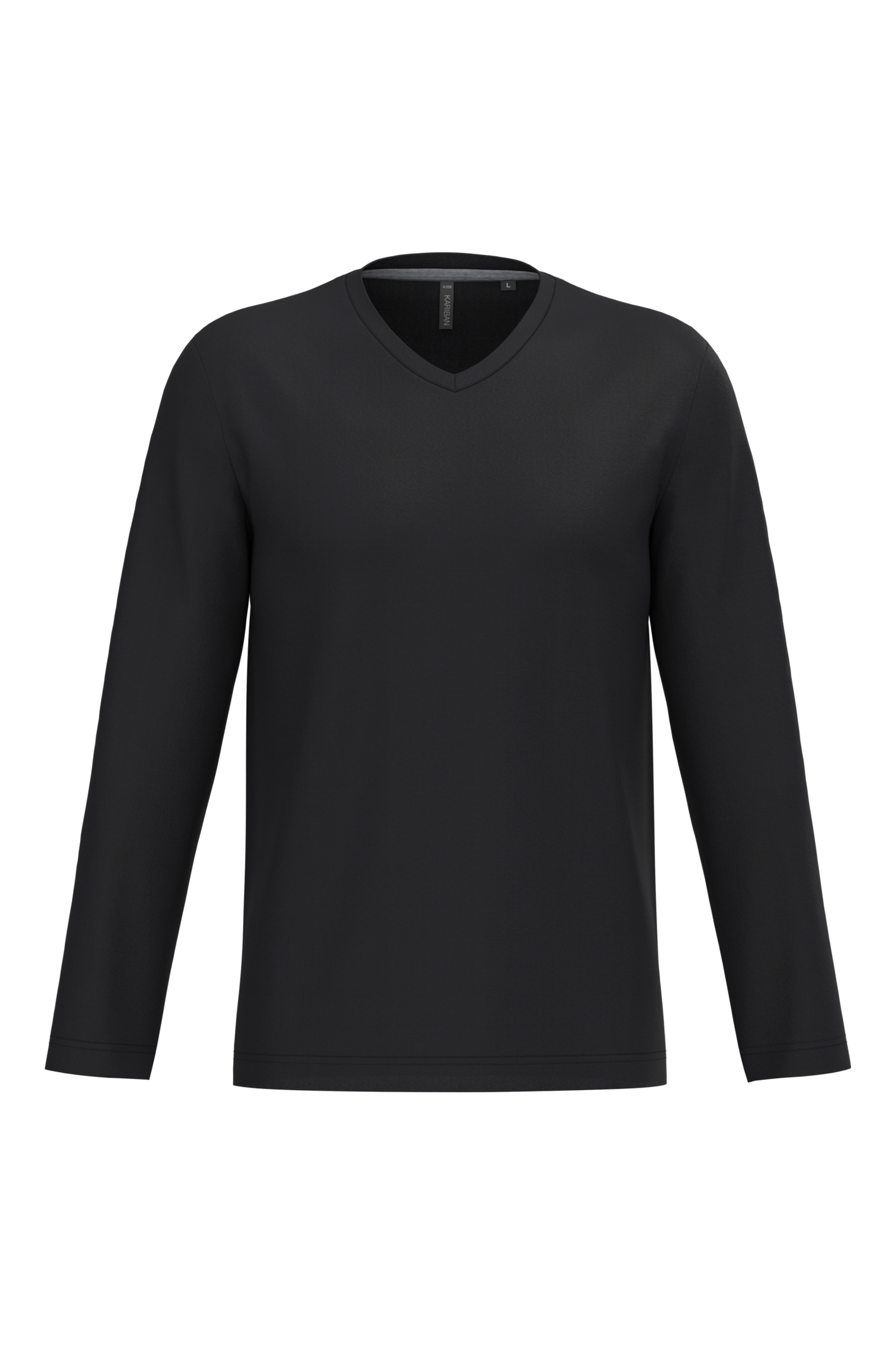 T-shirt uomo manica lunga scollo a V (K358C-taglie-extralarge)