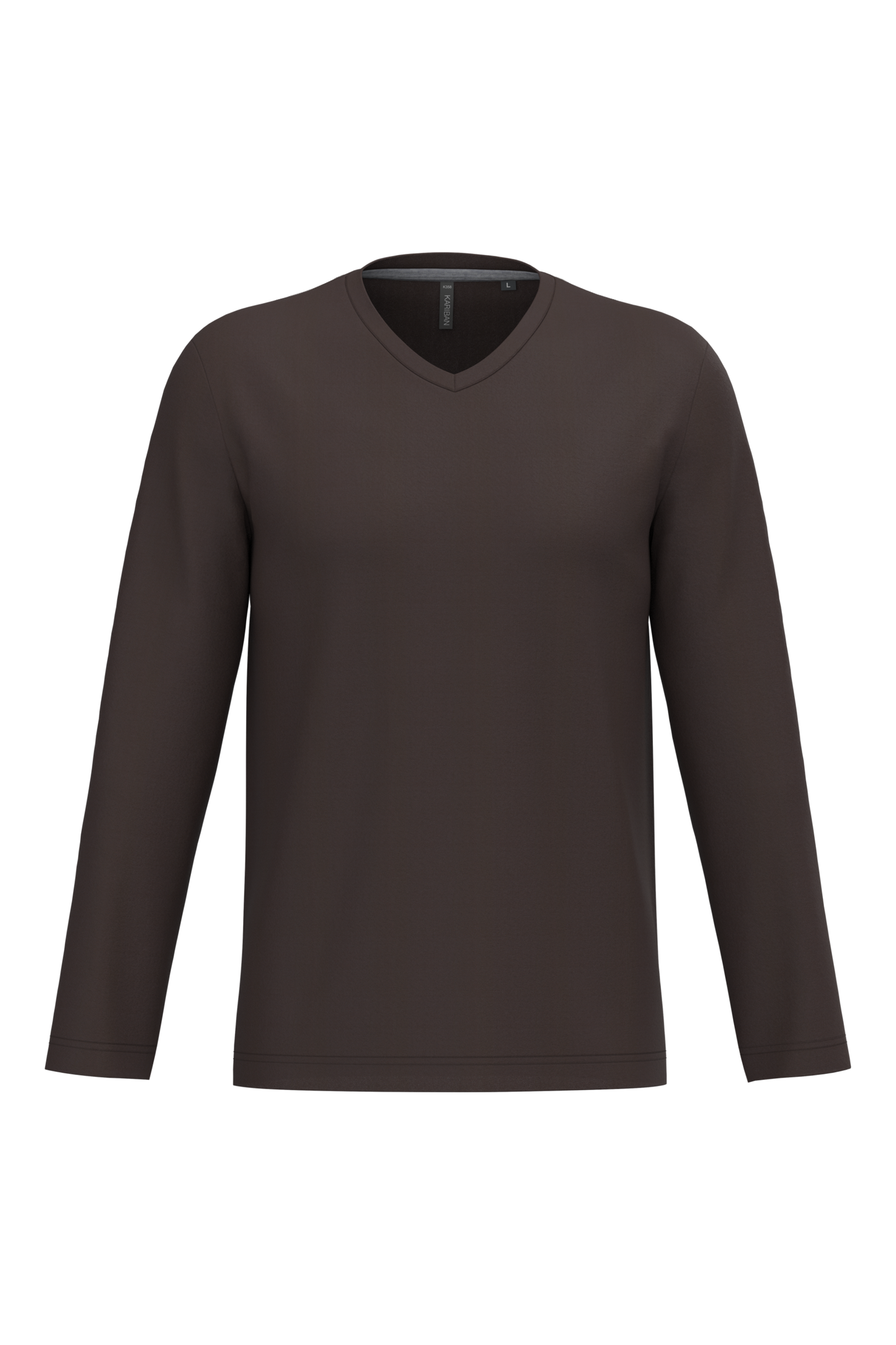 T-shirt uomo manica lunga scollo a V (K358C-taglie-grandi)