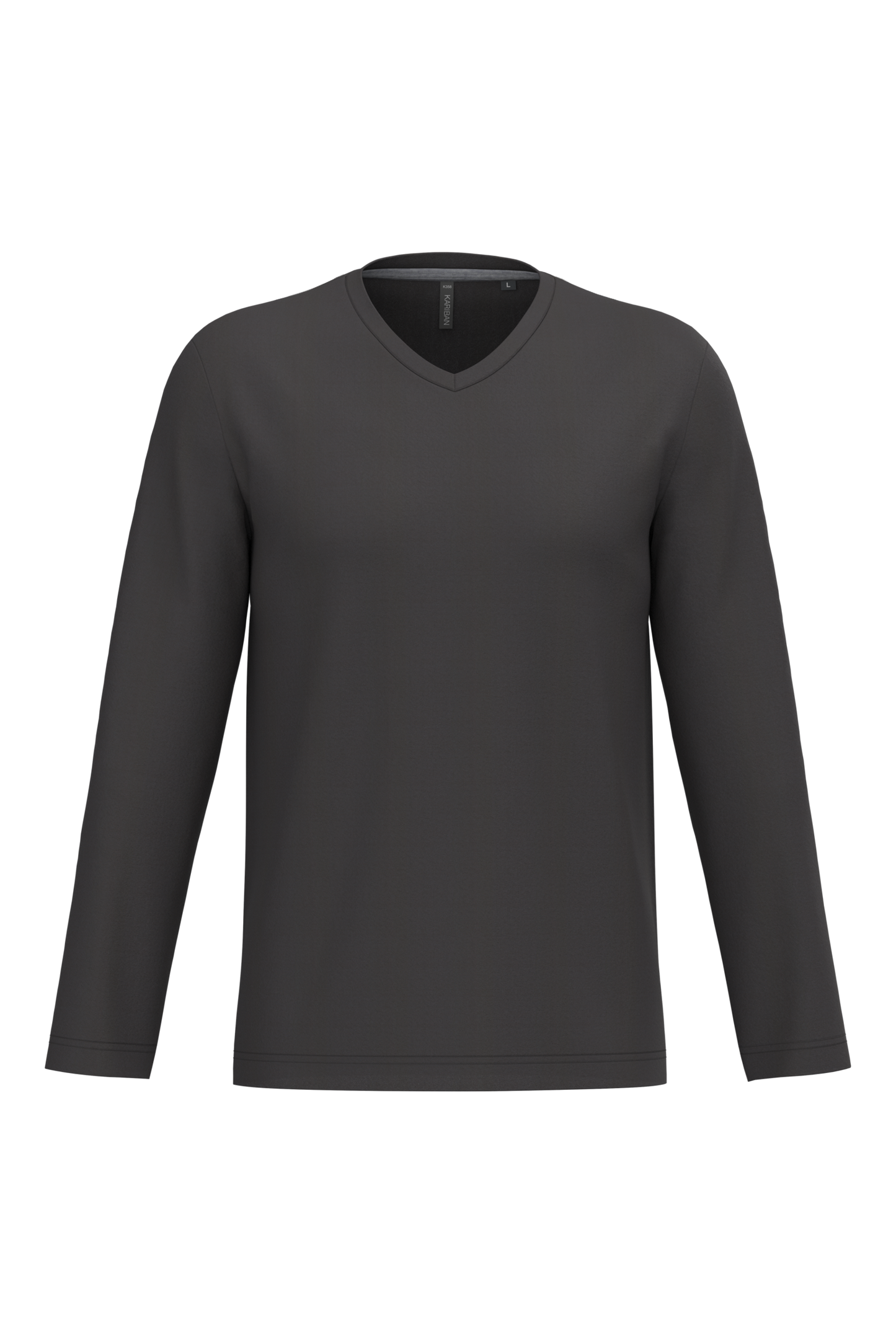 T-shirt uomo manica lunga scollo a V (K358C-taglie-grandi)