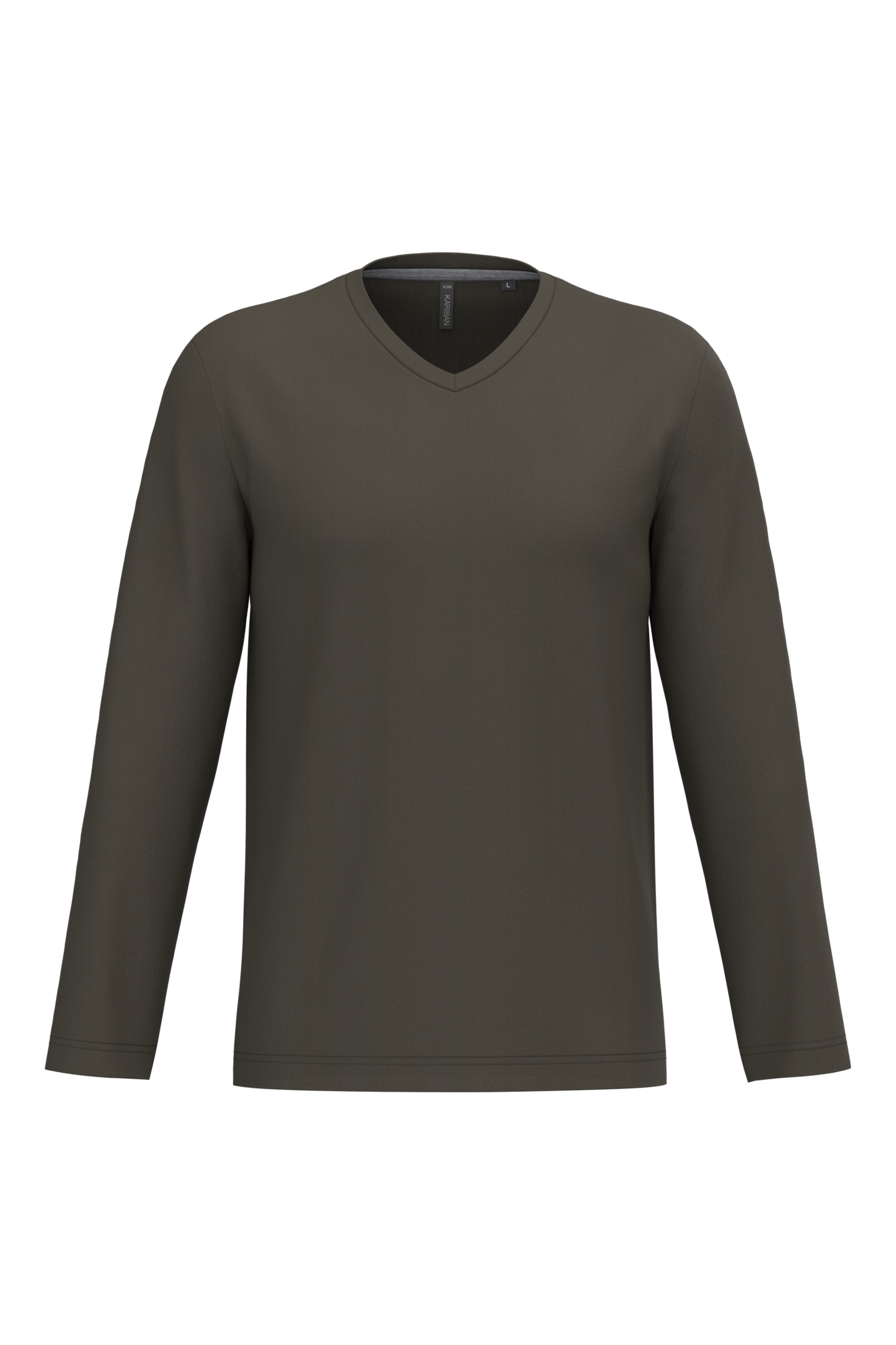 T-shirt uomo manica lunga scollo a V (K358C-taglie-extralarge)