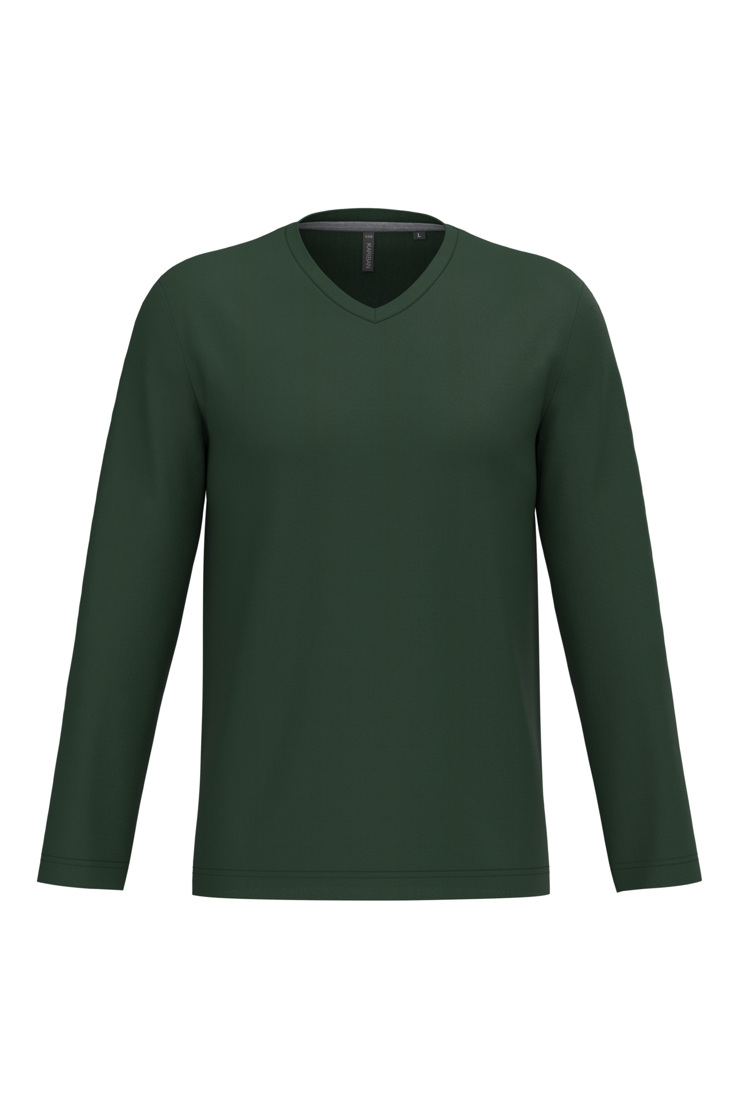 T-shirt uomo manica lunga scollo a V (K358C-taglie-grandi)
