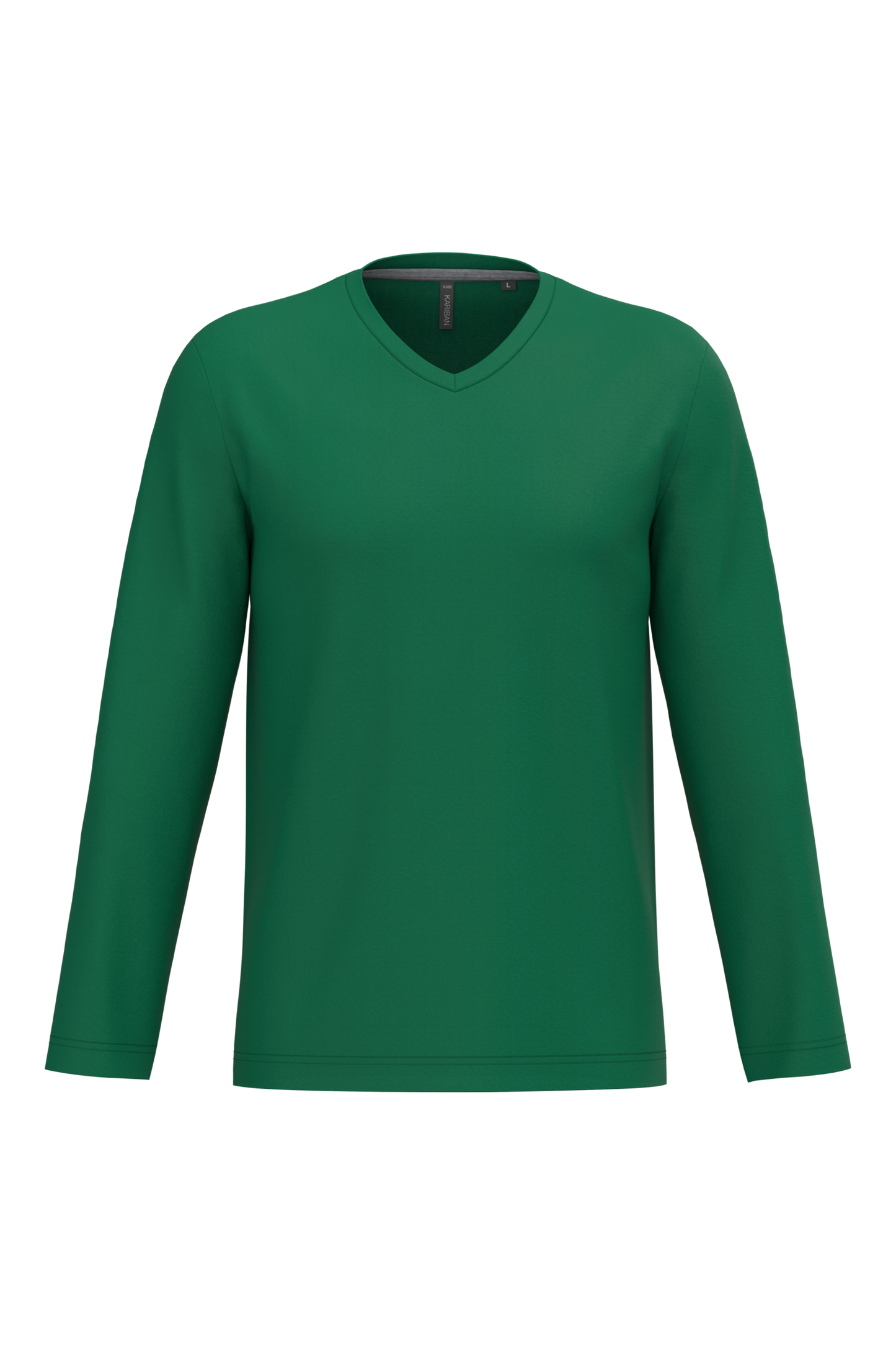 T-shirt uomo manica lunga scollo a V (K358C-taglie-standard)