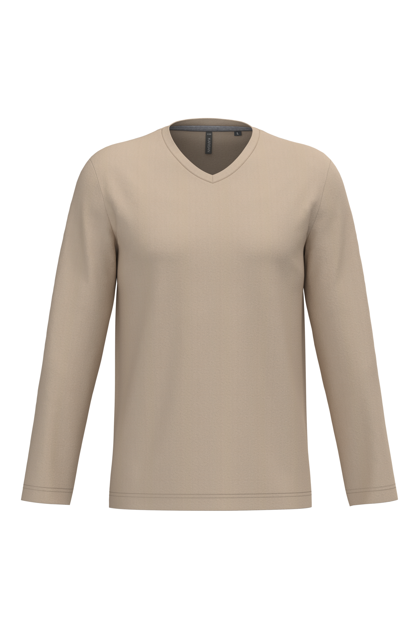 T-shirt uomo manica lunga scollo a V (K358C-taglie-grandi)