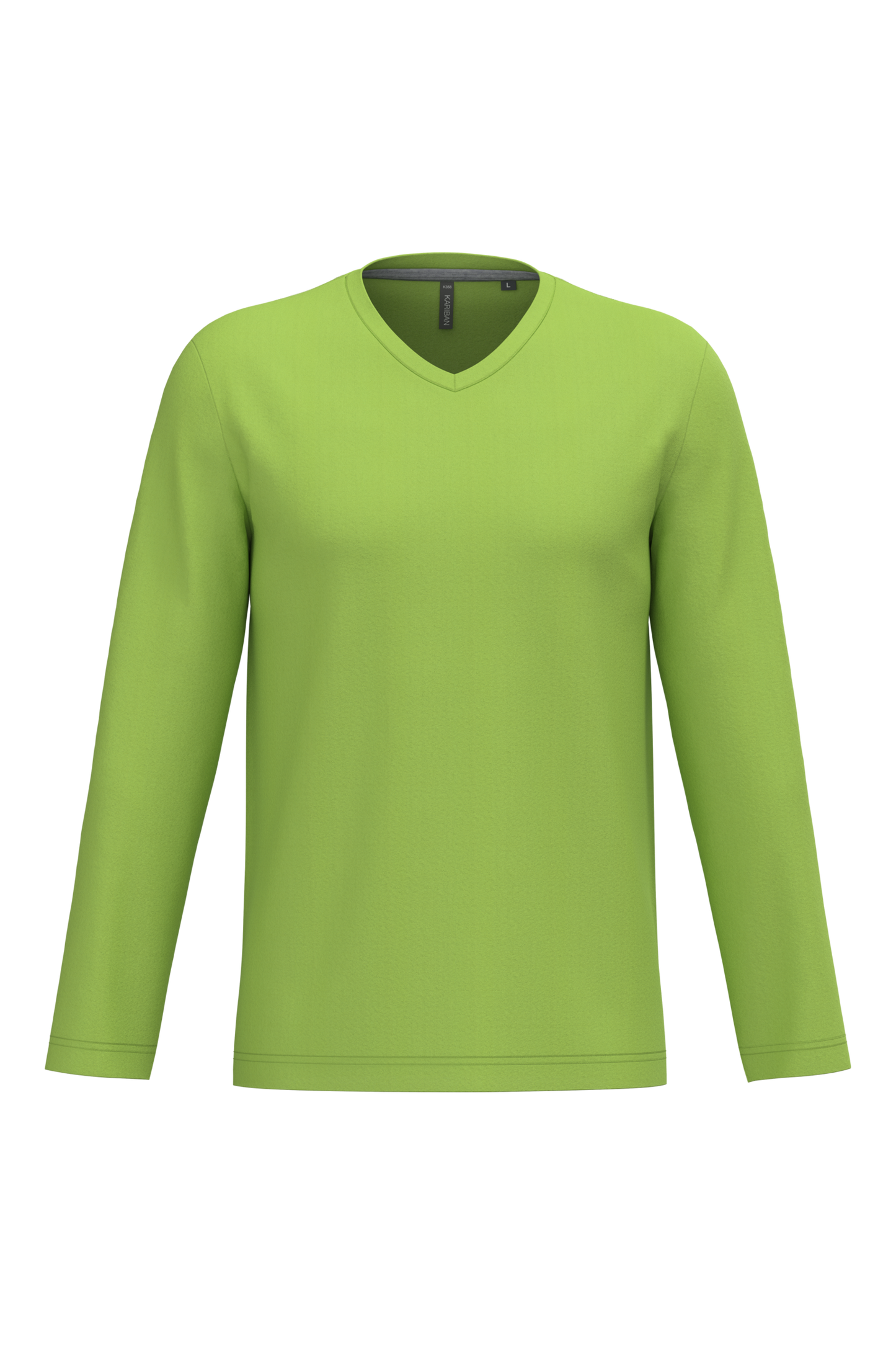 T-shirt uomo manica lunga scollo a V (K358C-taglie-grandi)