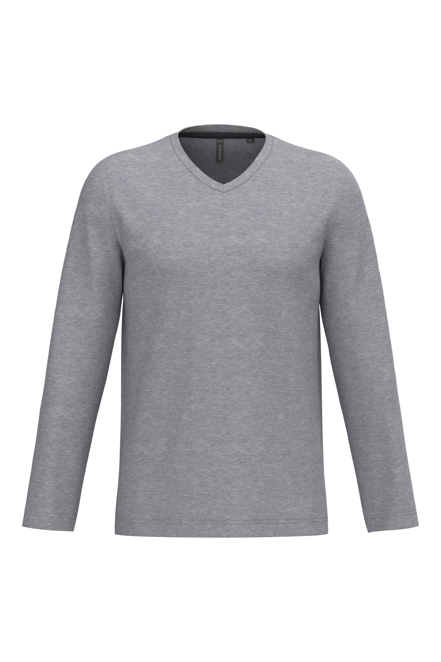 T-shirt uomo manica lunga scollo a V (K358C-taglie-extralarge)