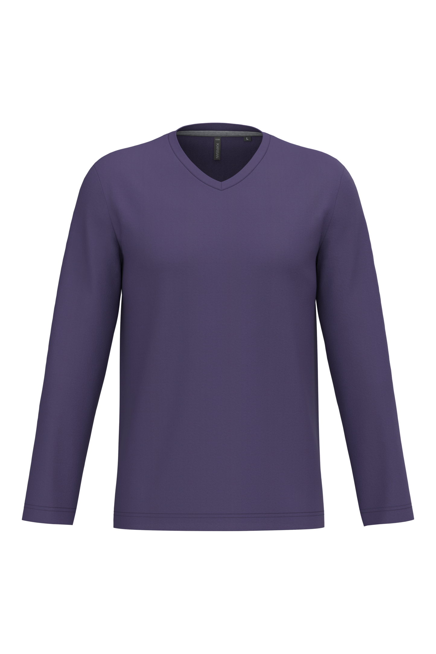 T-shirt uomo manica lunga scollo a V (K358C-taglie-extralarge)