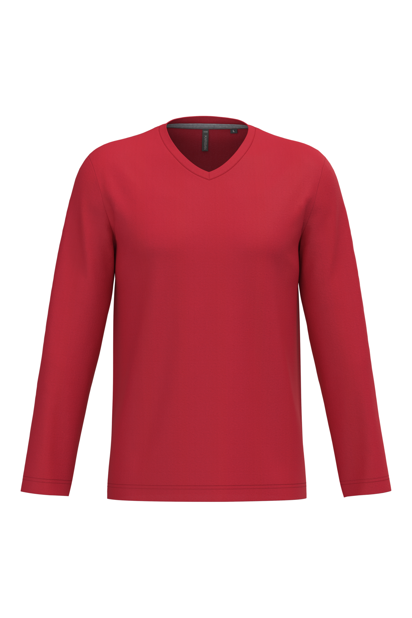 T-shirt uomo manica lunga scollo a V (K358C-taglie-extralarge)