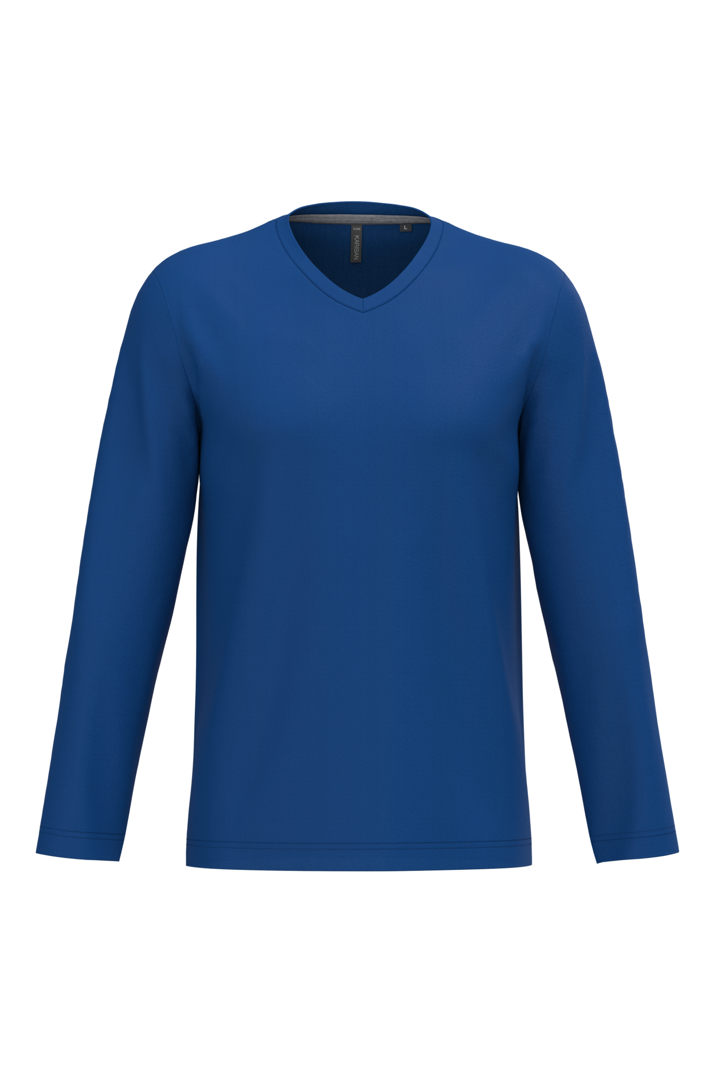T-shirt uomo manica lunga scollo a V (K358C-taglie-extralarge)