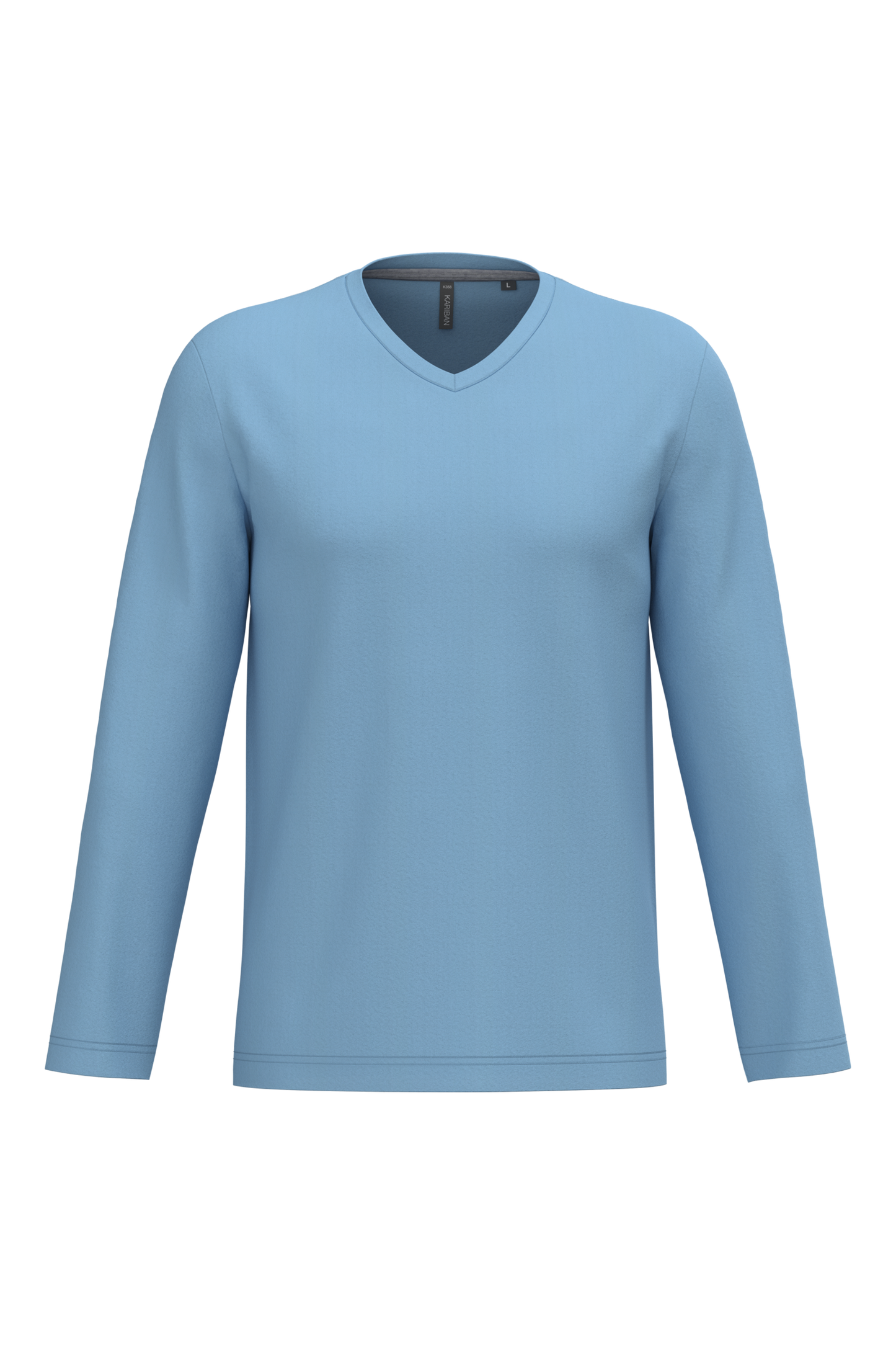 T-shirt uomo manica lunga scollo a V (K358C-taglie-grandi)