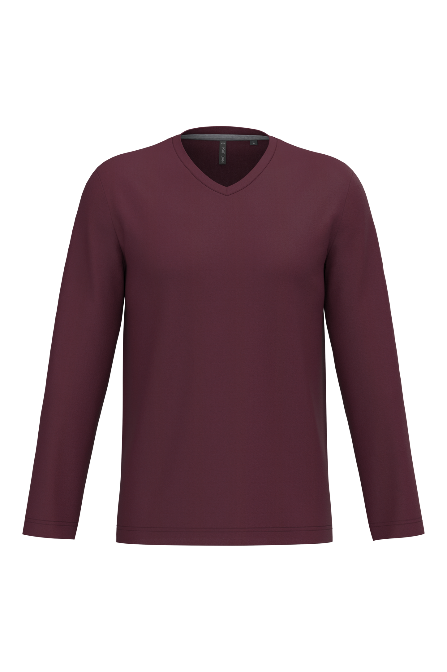 T-shirt uomo manica lunga scollo a V (K358C-taglie-extralarge)