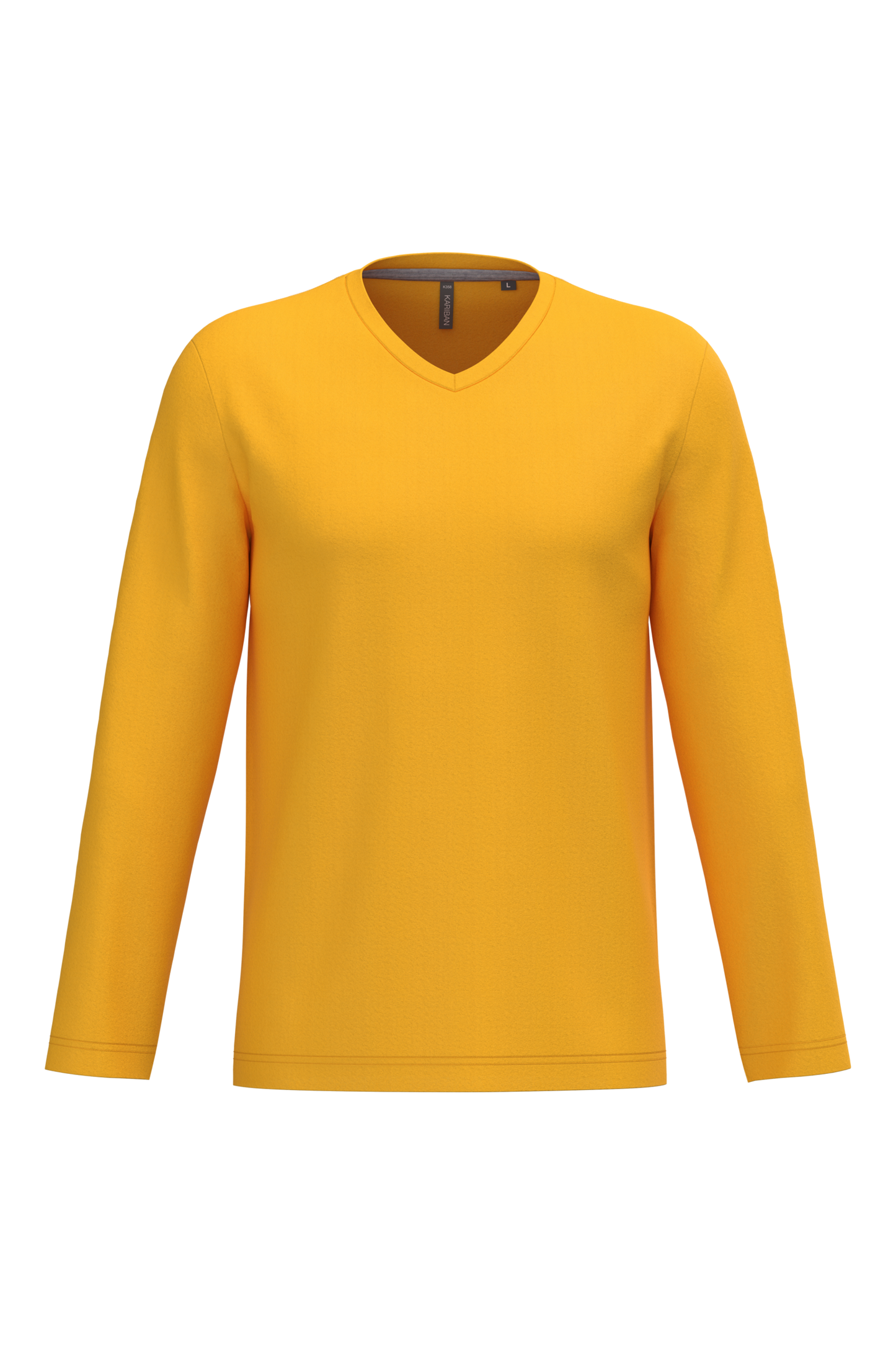 T-shirt uomo manica lunga scollo a V (K358C-taglie-standard)