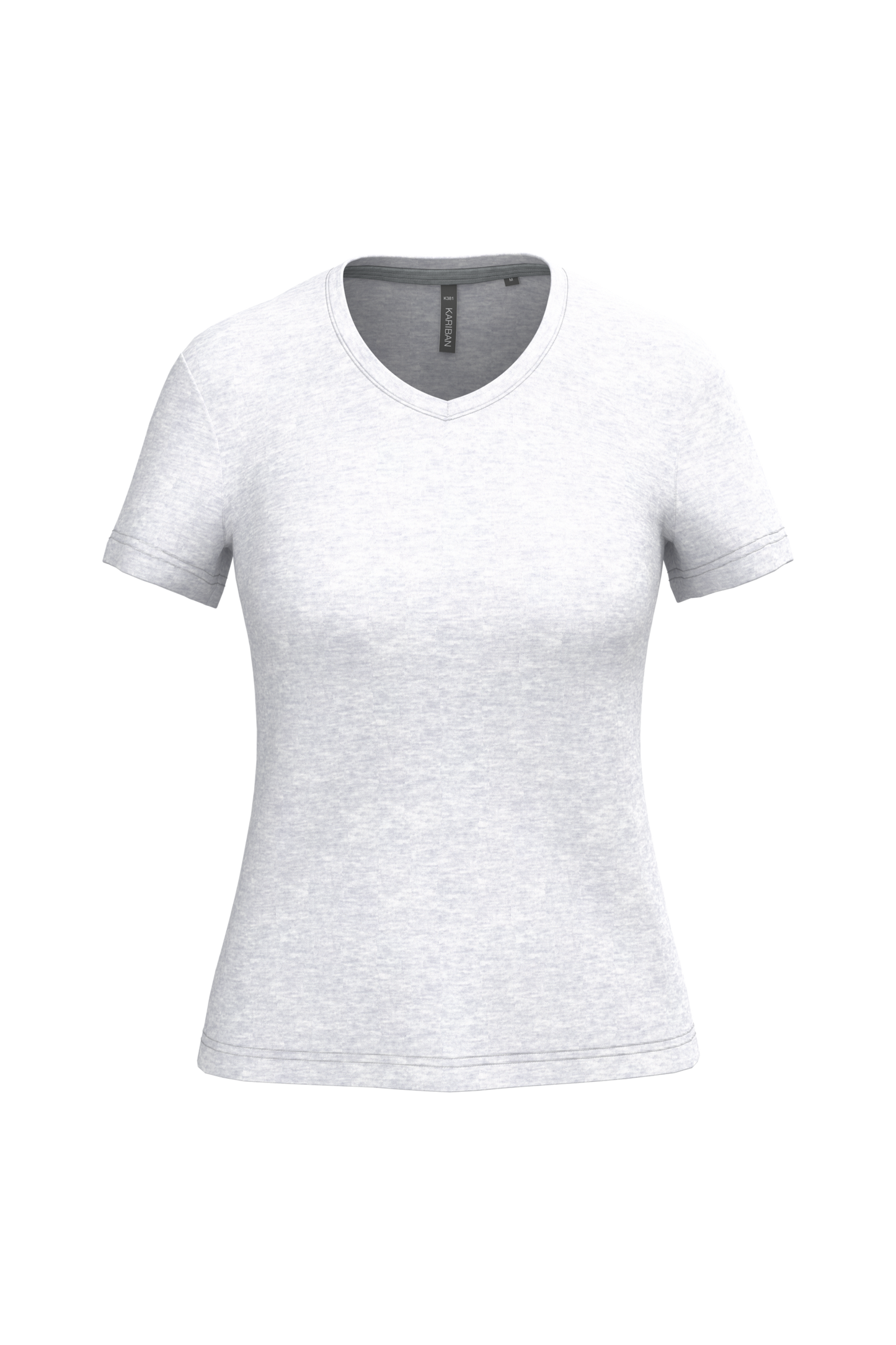 T-shirt donna manica corta scollo a V (K381C-taglie-standard)