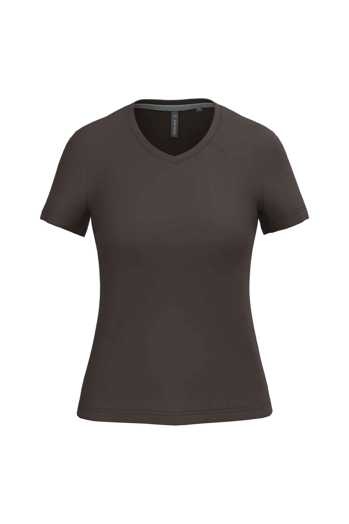 T-shirt donna manica corta scollo a V (K381C-taglie-standard)