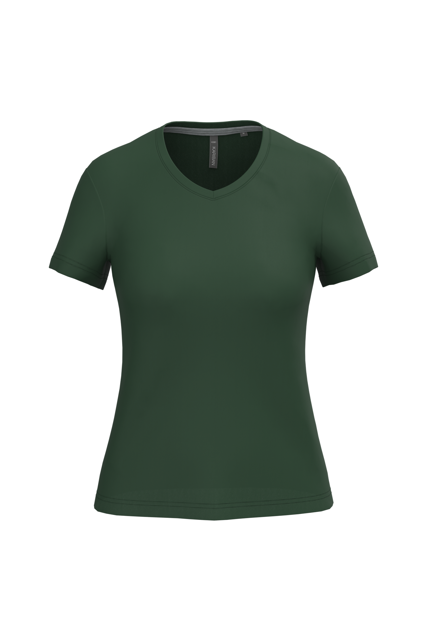 T-shirt donna manica corta scollo a V (K381C-taglie-standard)