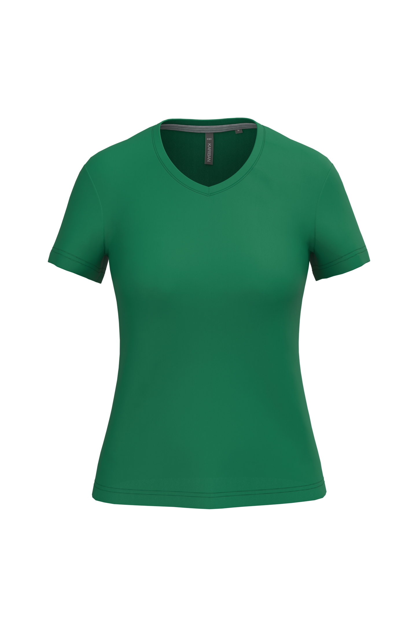 T-shirt donna manica corta scollo a V (K381C-taglie-standard)
