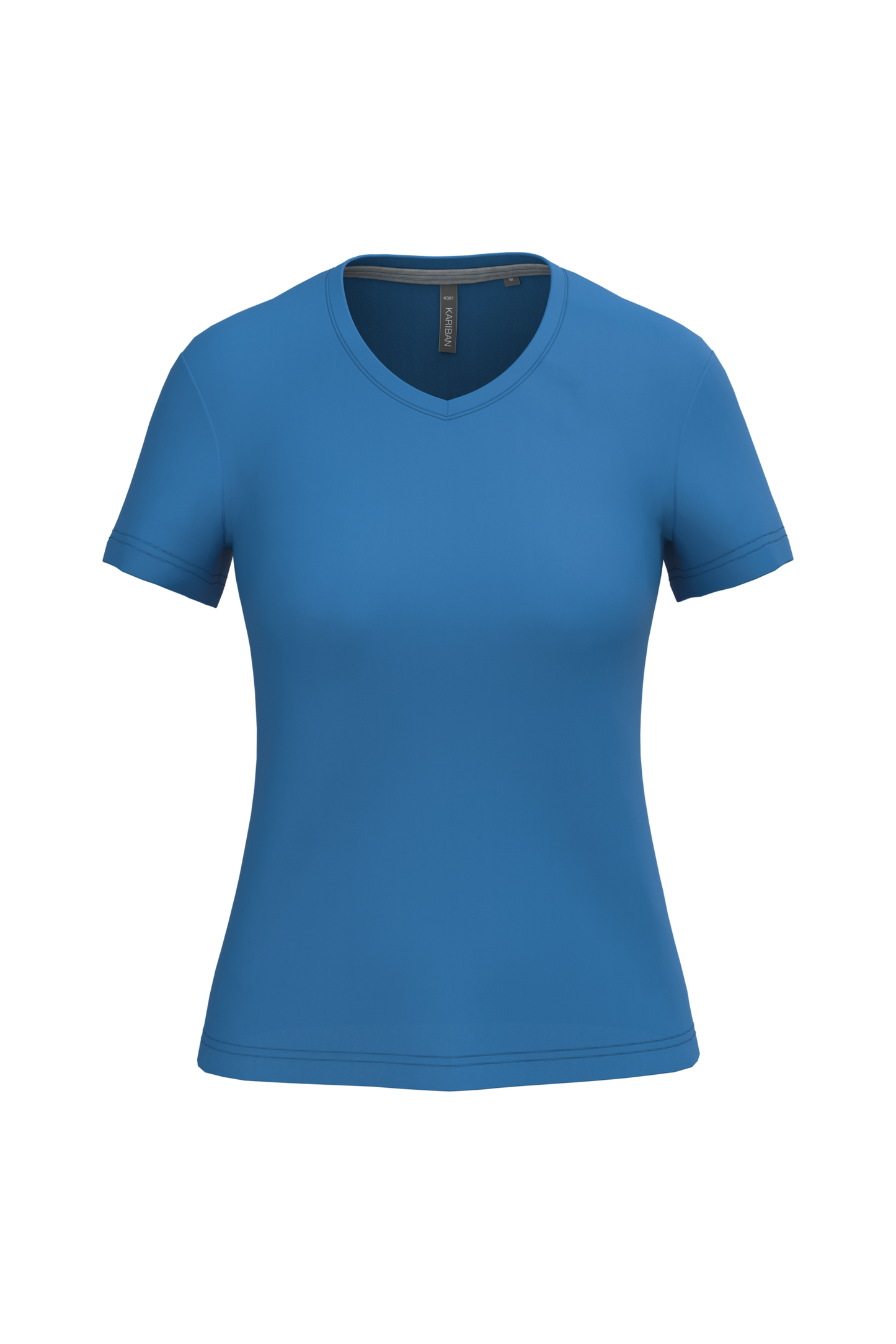 T-shirt donna manica corta scollo a V (K381C-taglie-standard)