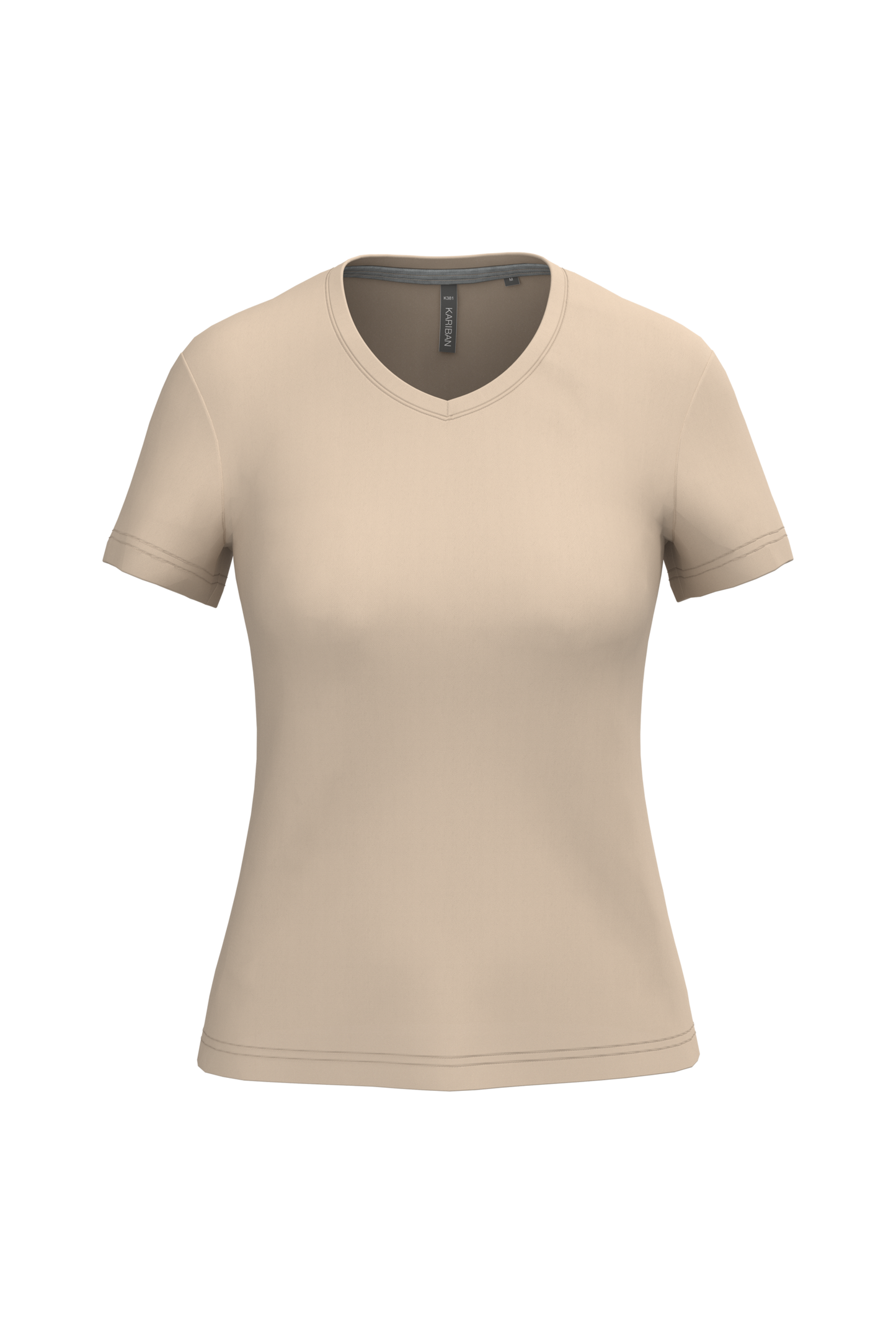 T-shirt donna manica corta scollo a V (K381C-taglie-standard)
