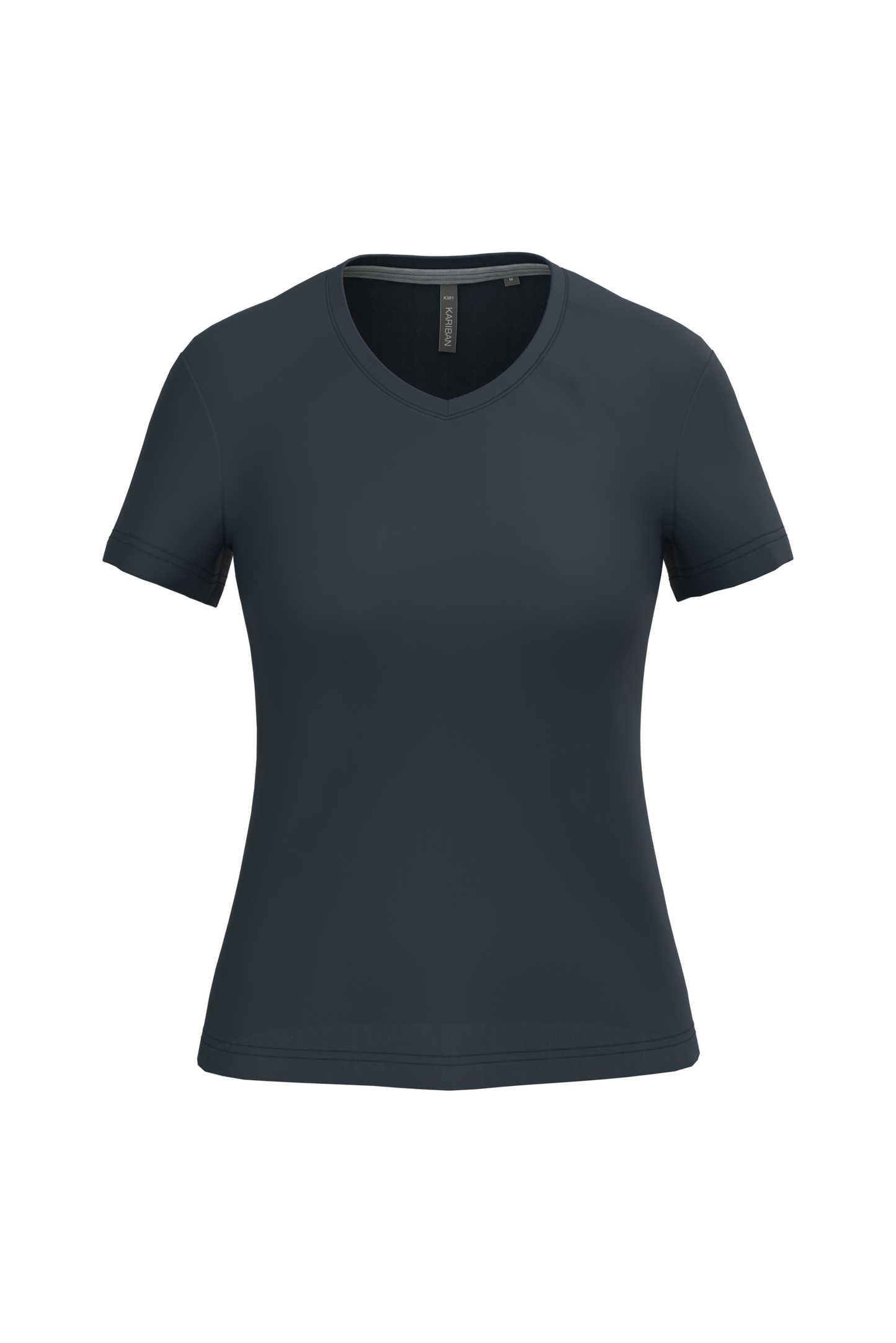 T-shirt donna manica corta scollo a V (K381C-taglie-standard)