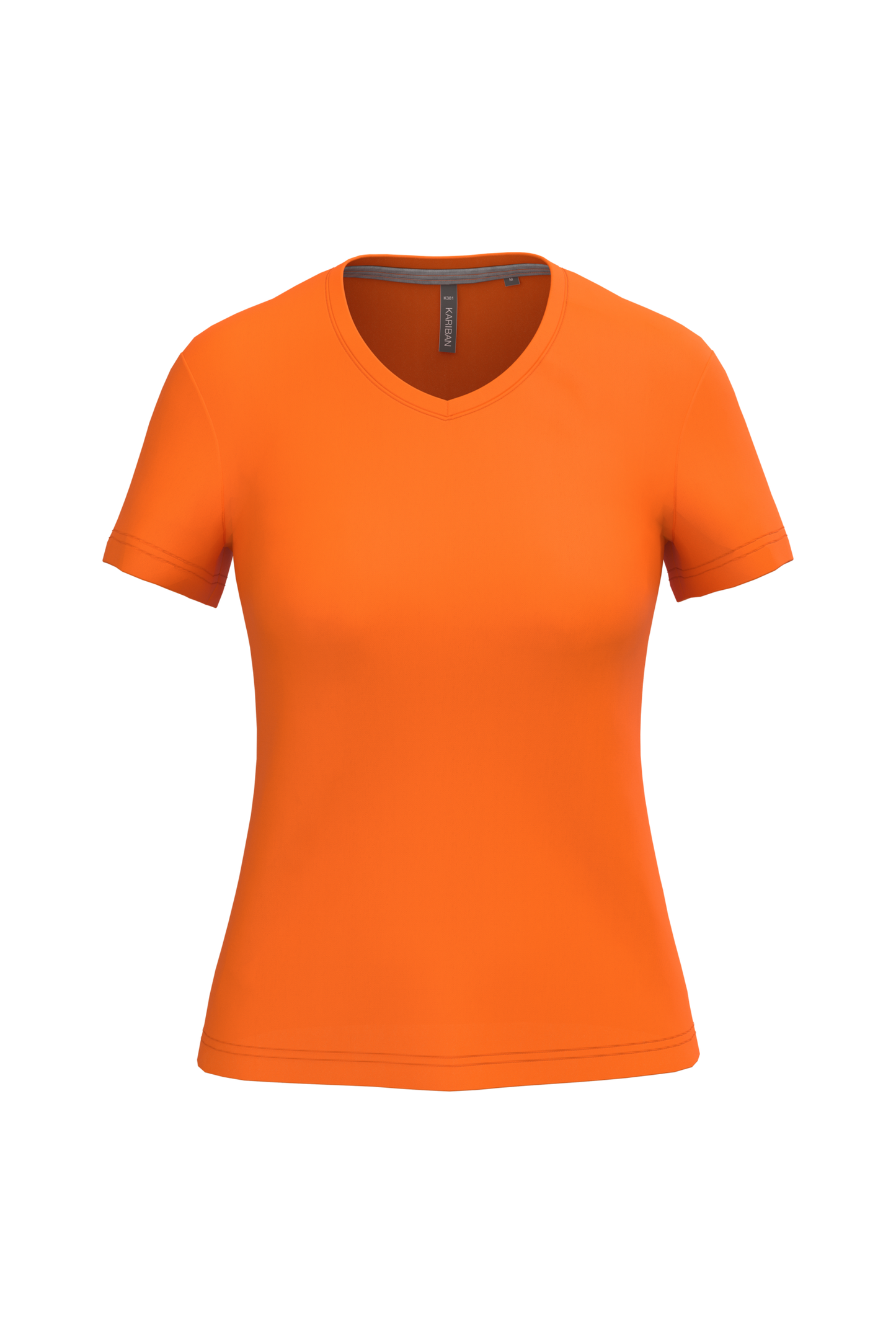 T-shirt donna manica corta scollo a V (K381C-taglie-standard)