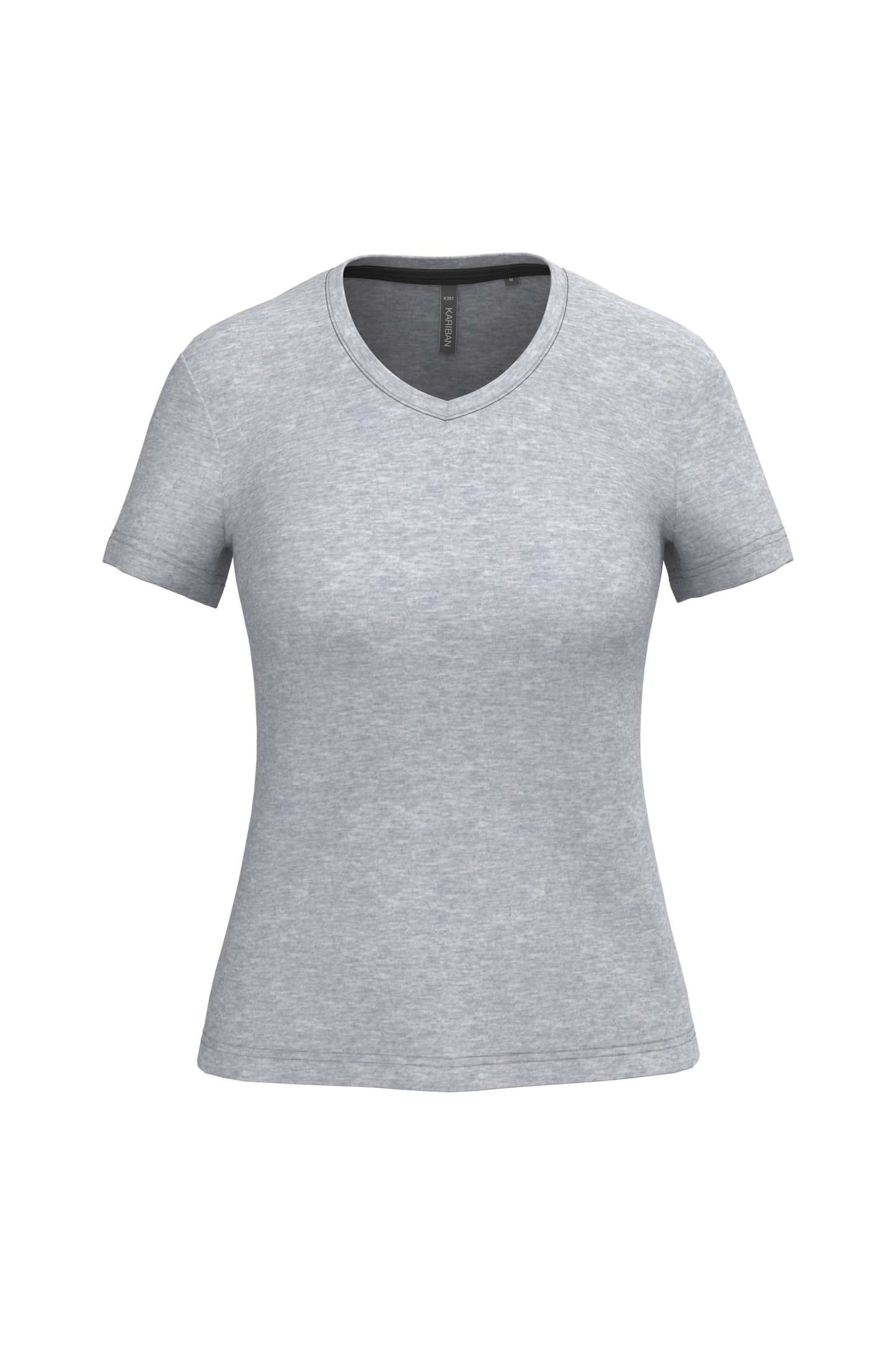 T-shirt donna manica corta scollo a V (K381C-taglie-standard)