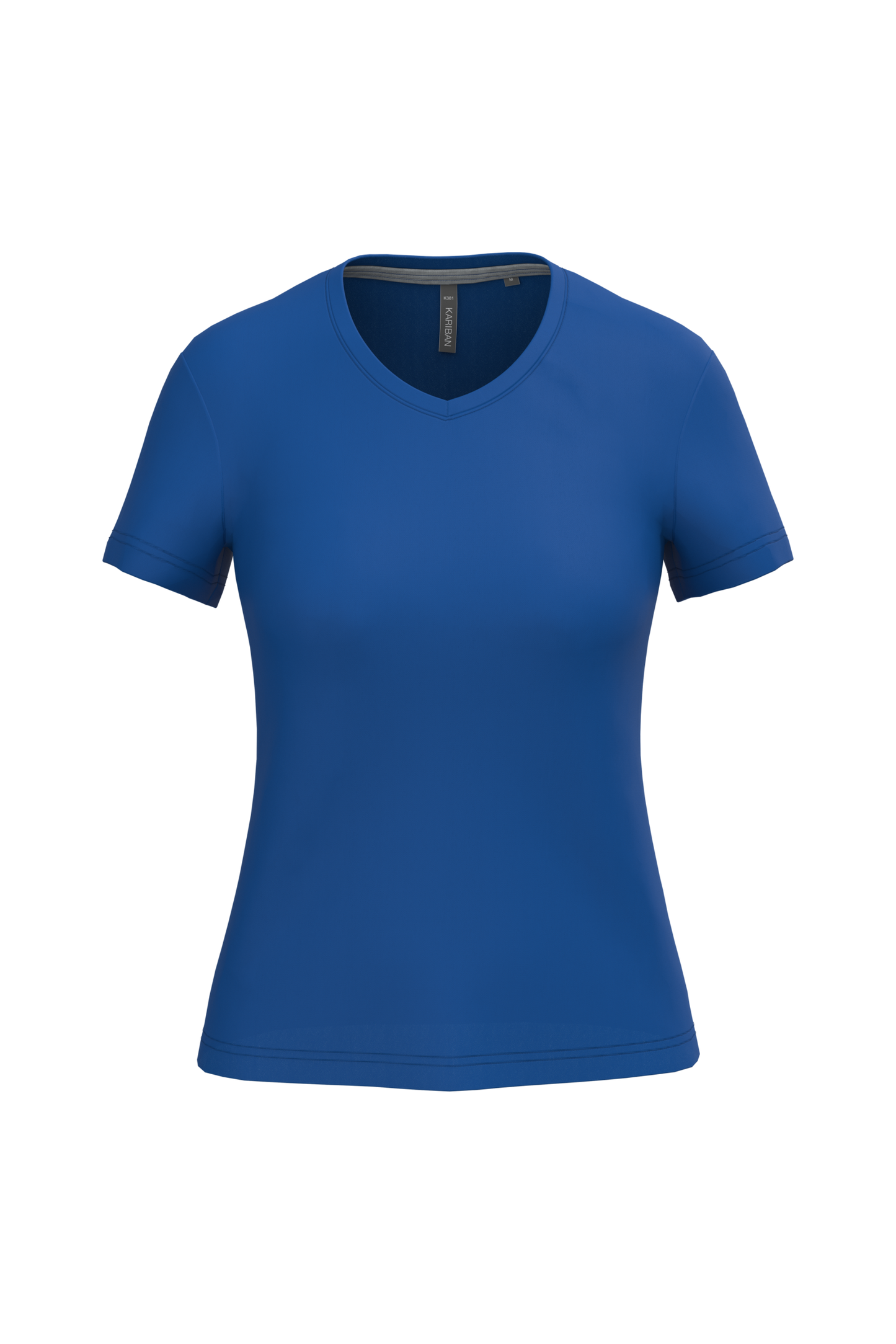 T-shirt donna manica corta scollo a V (K381C-taglie-standard)