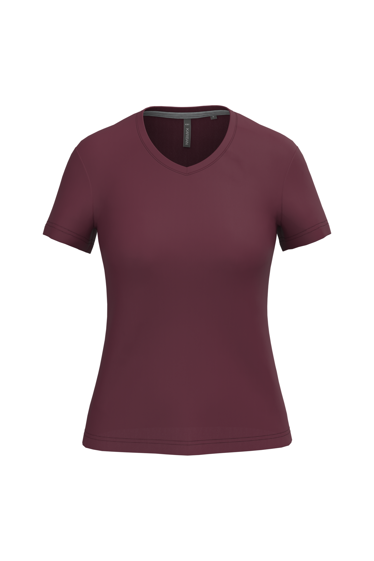 T-shirt donna manica corta scollo a V (K381C-taglie-standard)
