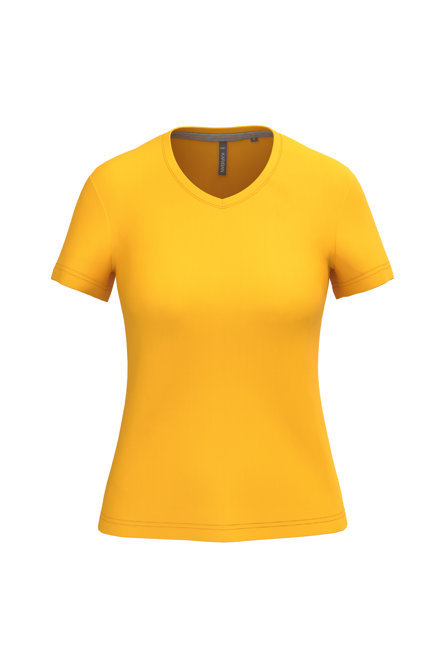 T-shirt donna manica corta scollo a V (K381C-taglie-standard)