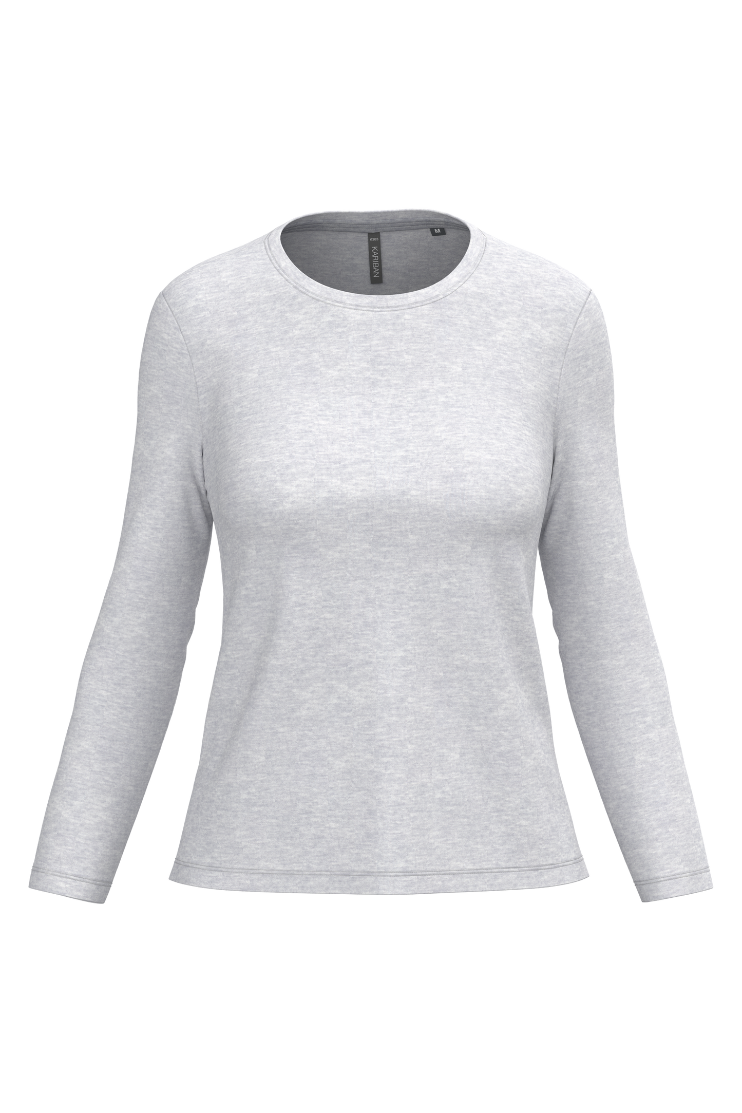 T-shirt donna manica lunga girocollo (K383C-taglie-grandi)