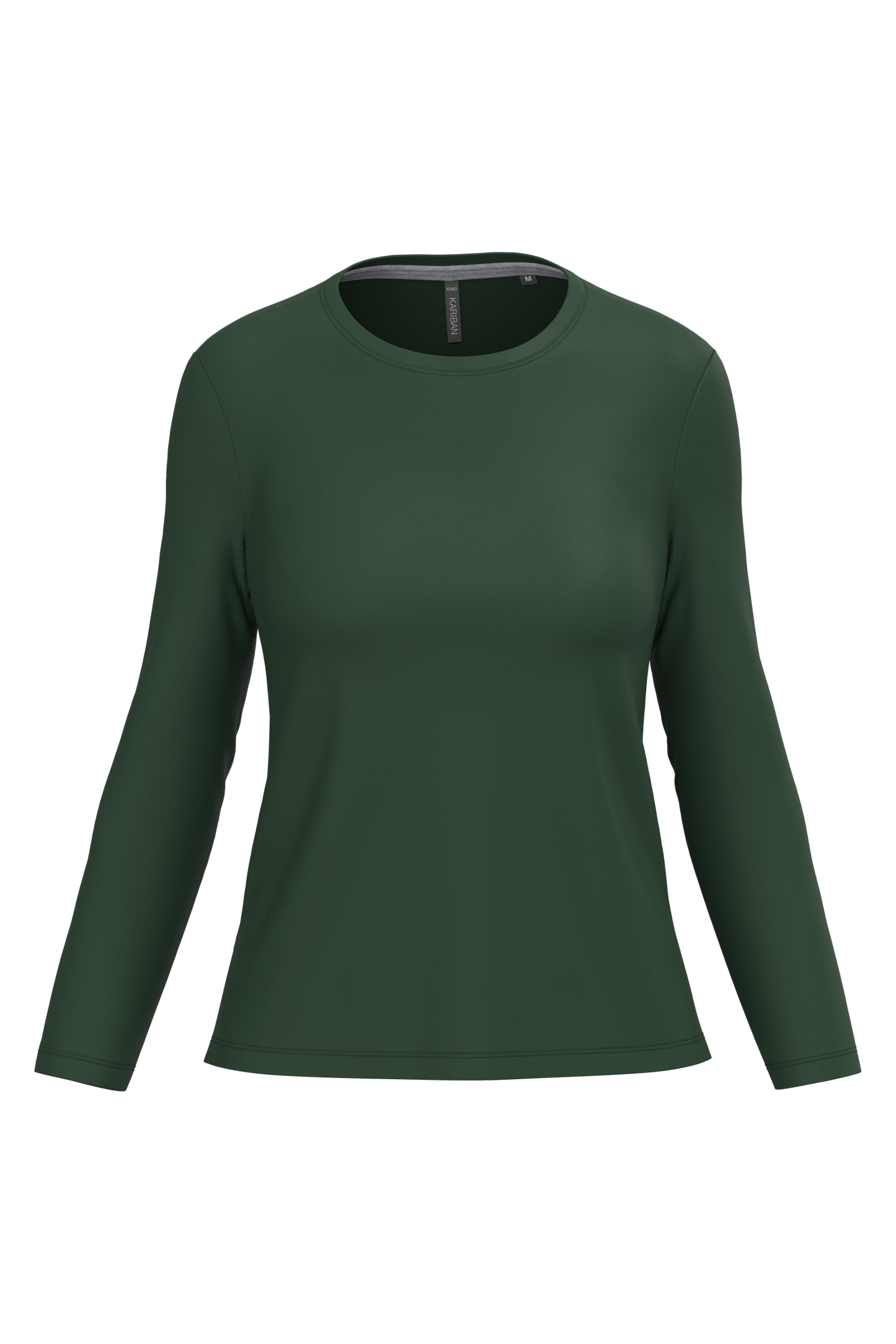 T-shirt donna manica lunga girocollo (K383C-taglie-grandi)